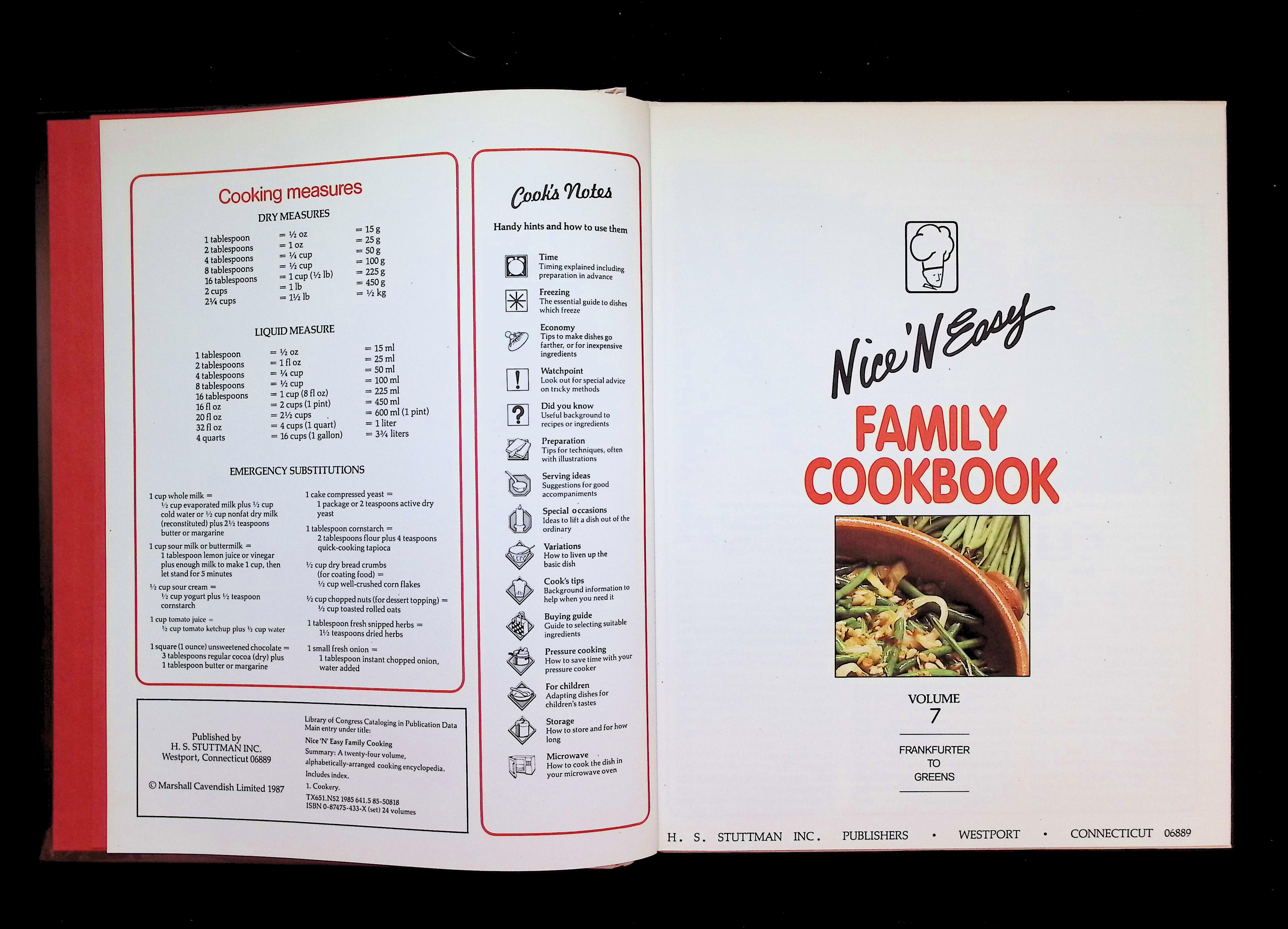 Nice 'N Easy Family Cookbook VOLUME 7 FRANKFURTER TO GREENS  — image 3