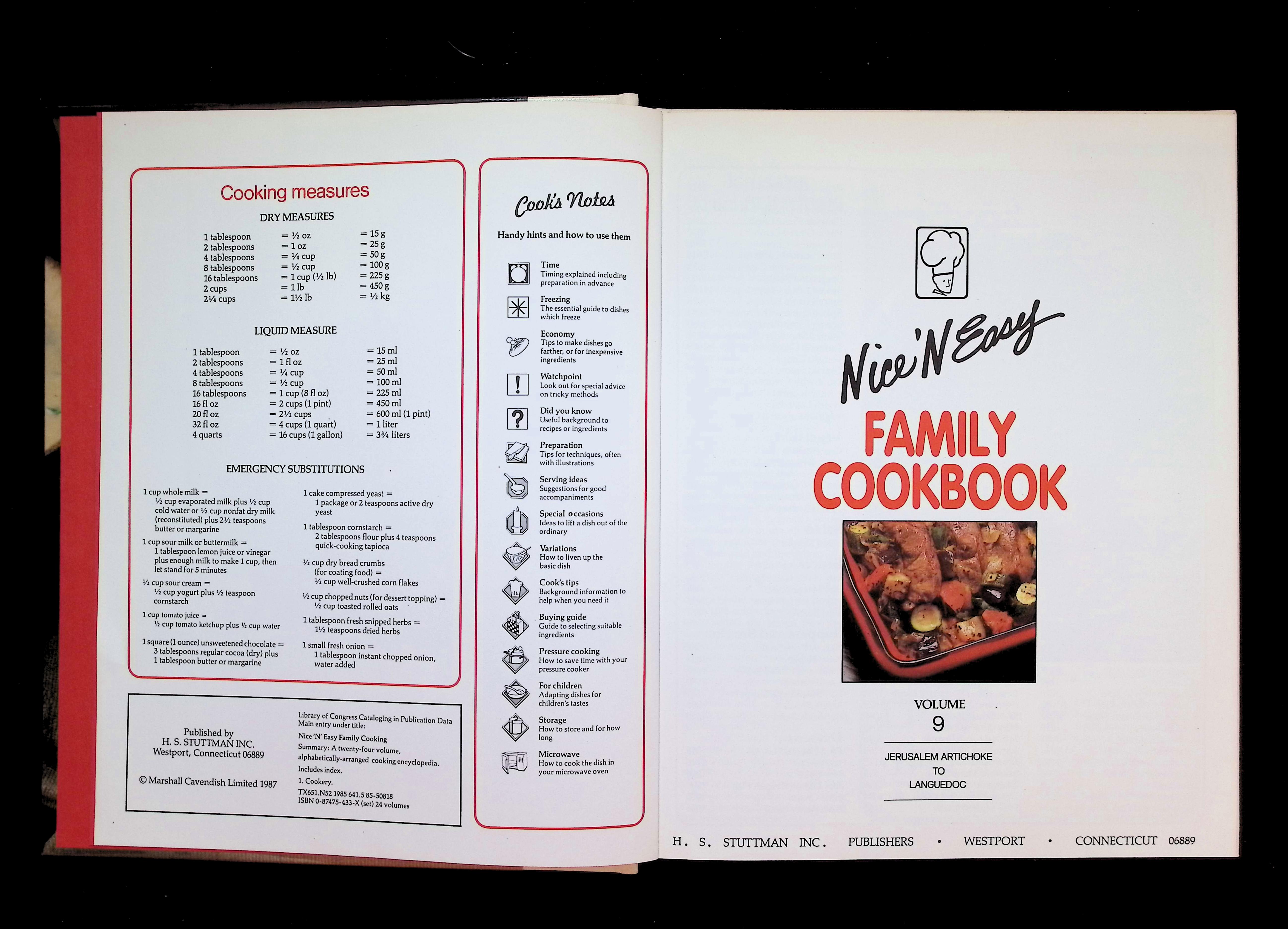 Nice 'N Easy Family Cookbook Volume 9-JERUSALEM ARTICHOKE TO LANGUEDOC — image 3