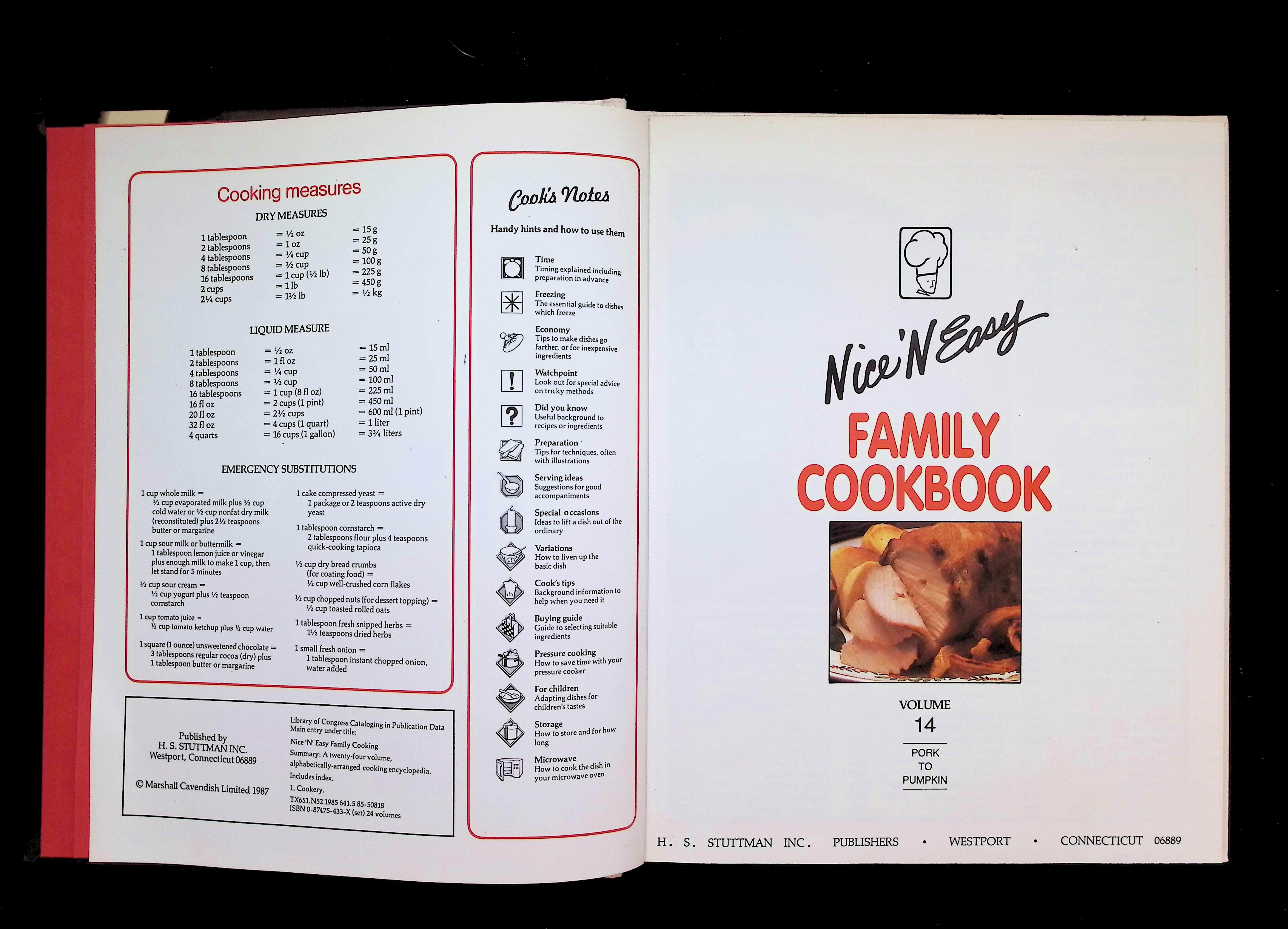 Nic'N Easy Family Cookbook Volume 14 -Pork to Pumpkin. — image 3