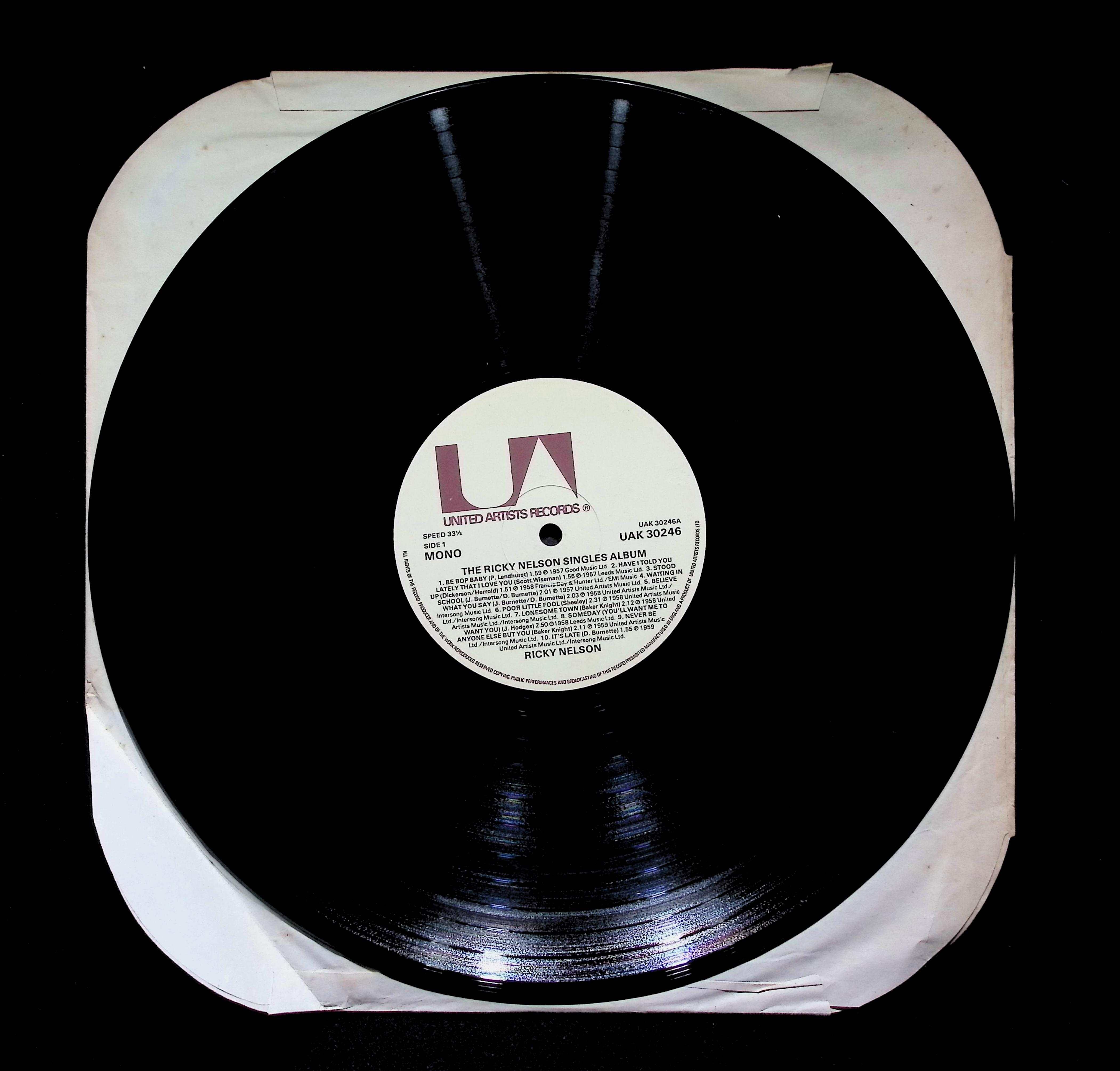 Ricky Nelson (2) The Ricky Nelson Singles Album LP 1979 UAK 30246 Rock — image 5