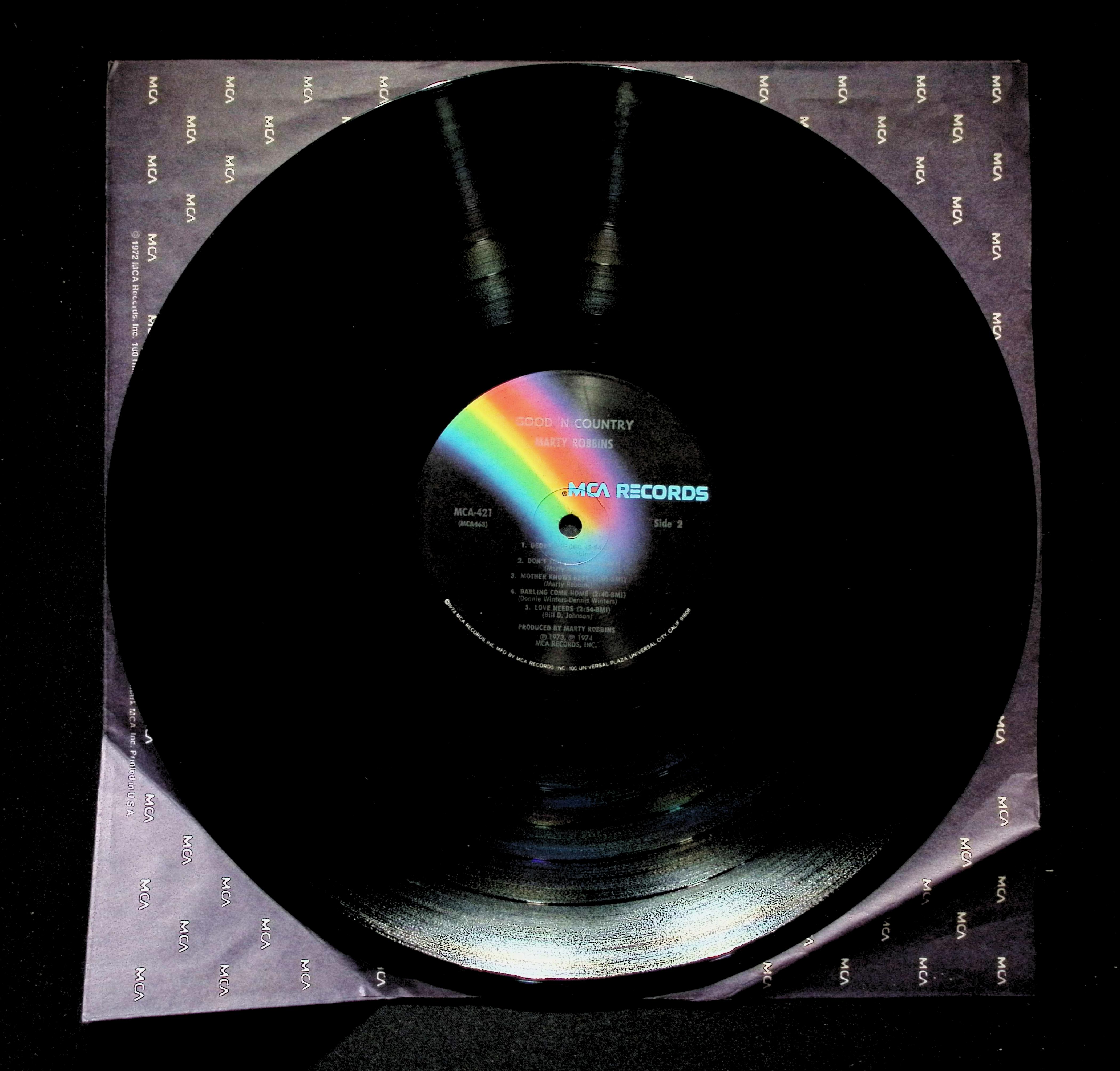 Marty Robbins Good 'N Country LP 1974 MCA-421 Folk, World, & Country — image 4