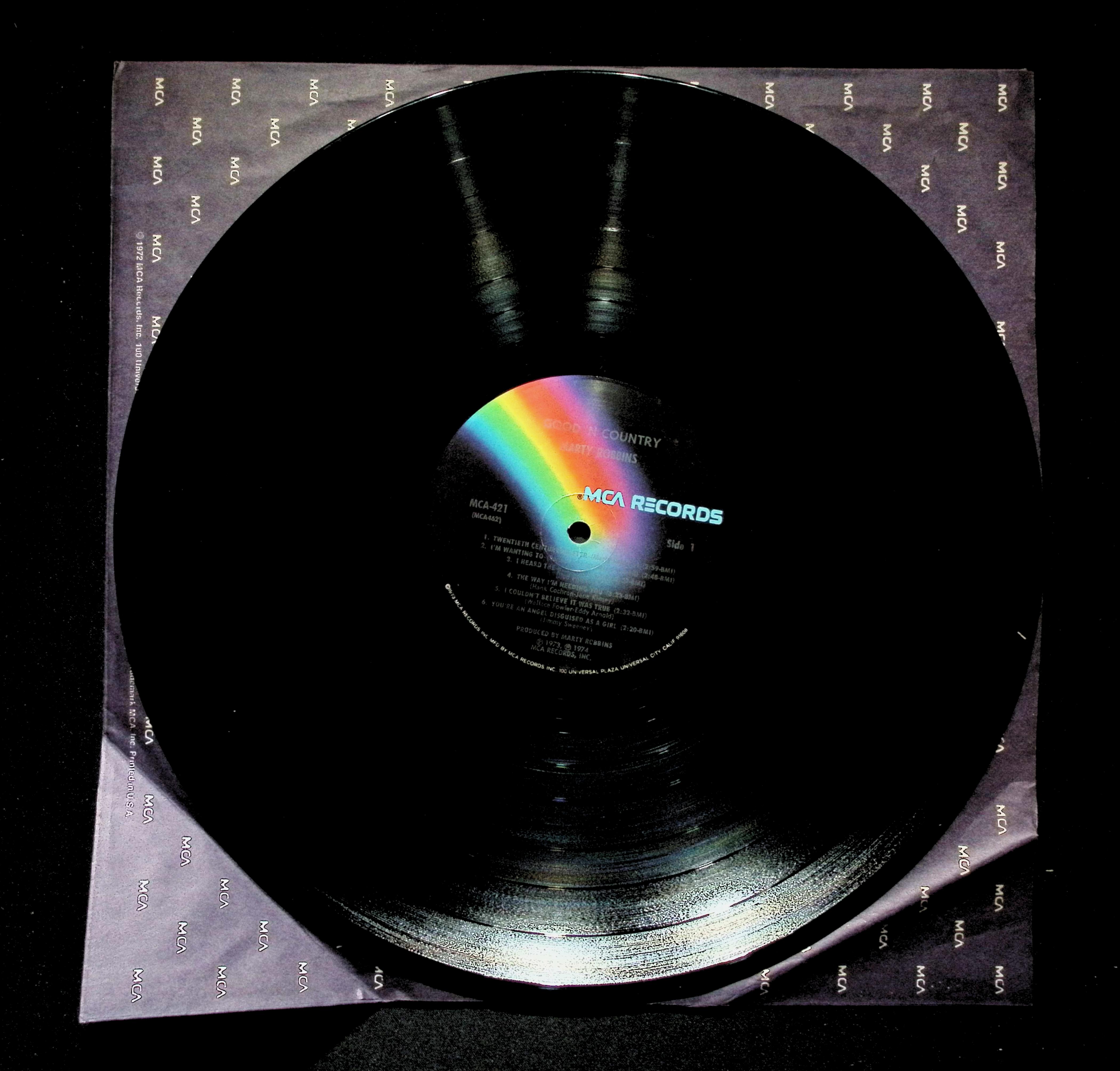 Marty Robbins Good 'N Country LP 1974 MCA-421 Folk, World, & Country — image 5