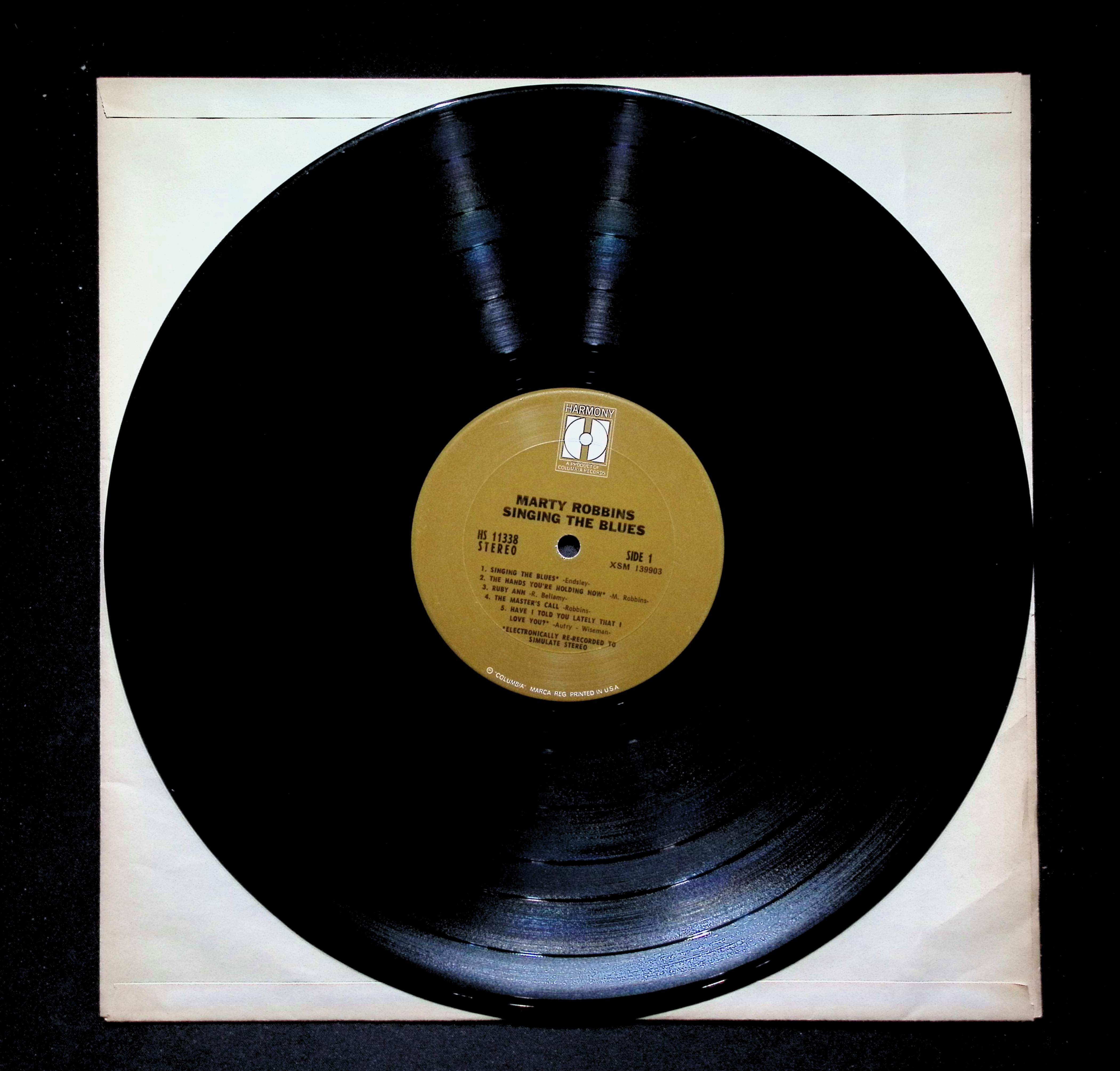 Marty Robbins Singing The Blues LP 1969 HS 11338 Folk, World, & Country — image 4