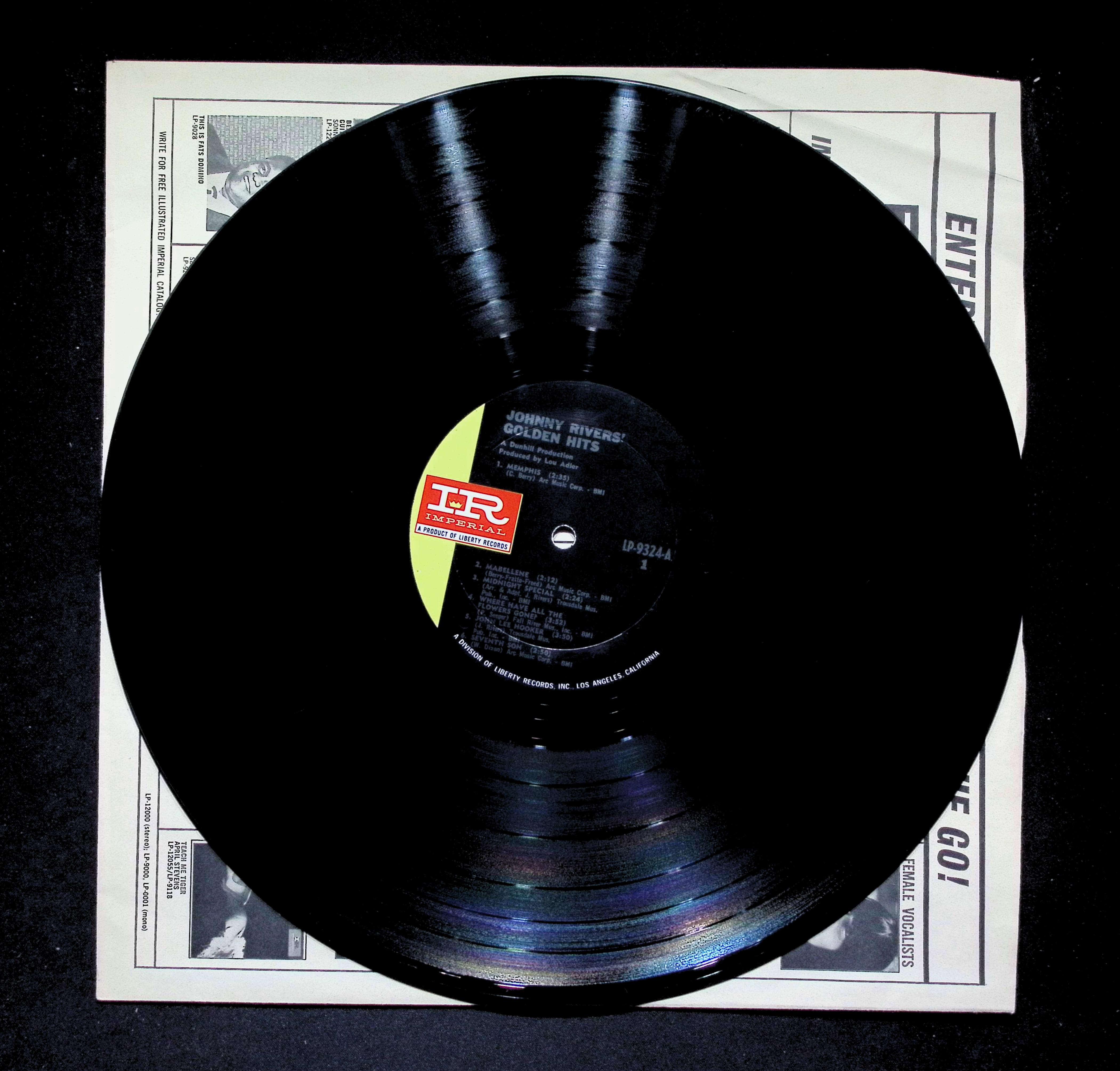 Johnny Rivers Johnny Rivers' Golden Hits LP 1966 LP-9324 Rock — image 4