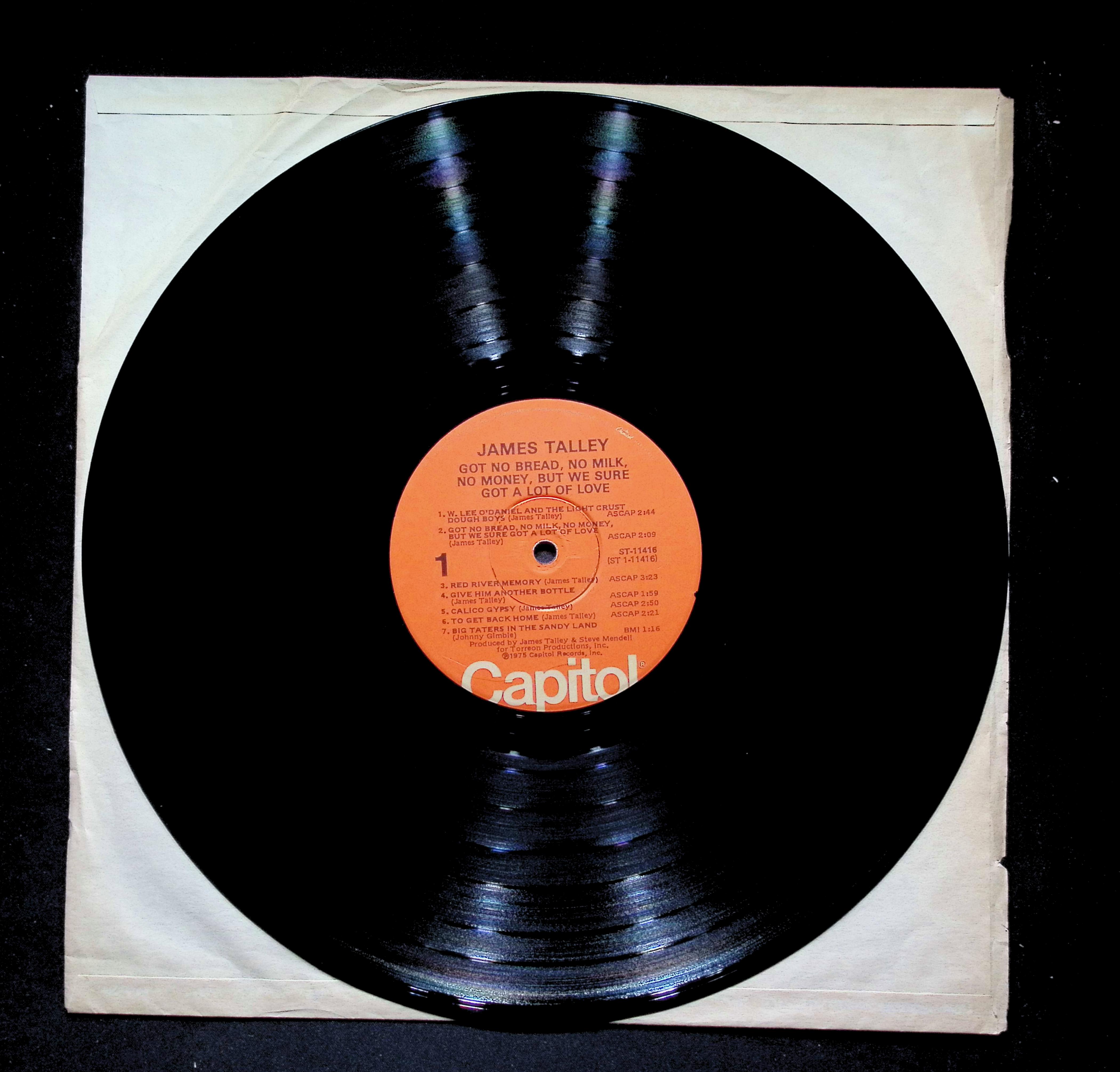 James Talley Got No Bread LP 1975 ST-11416 Folk, World, & Country — image 4