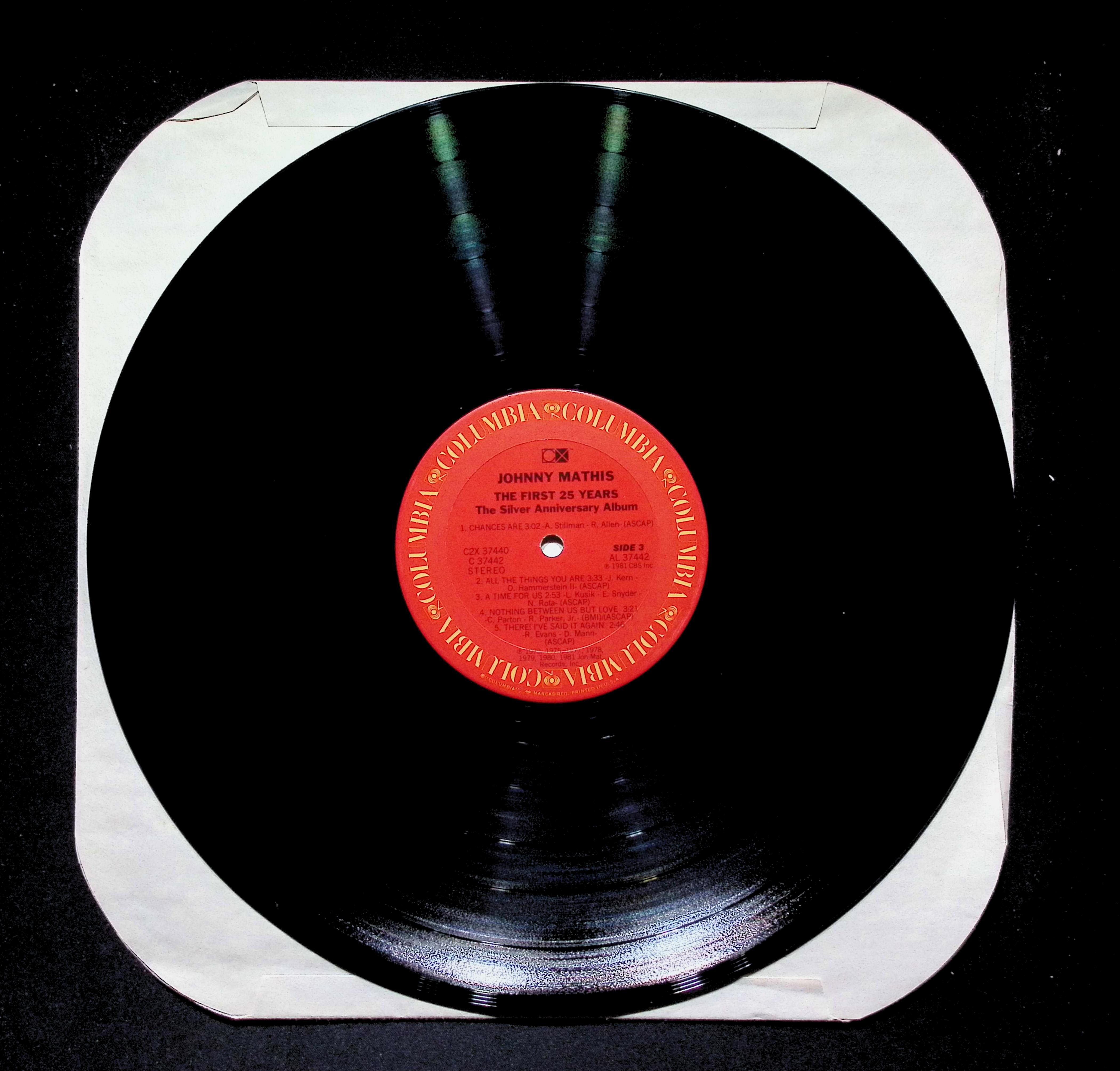 Johnny Mathis The First 25 Years LP 1981 C2X 37440 Jazz — image 4