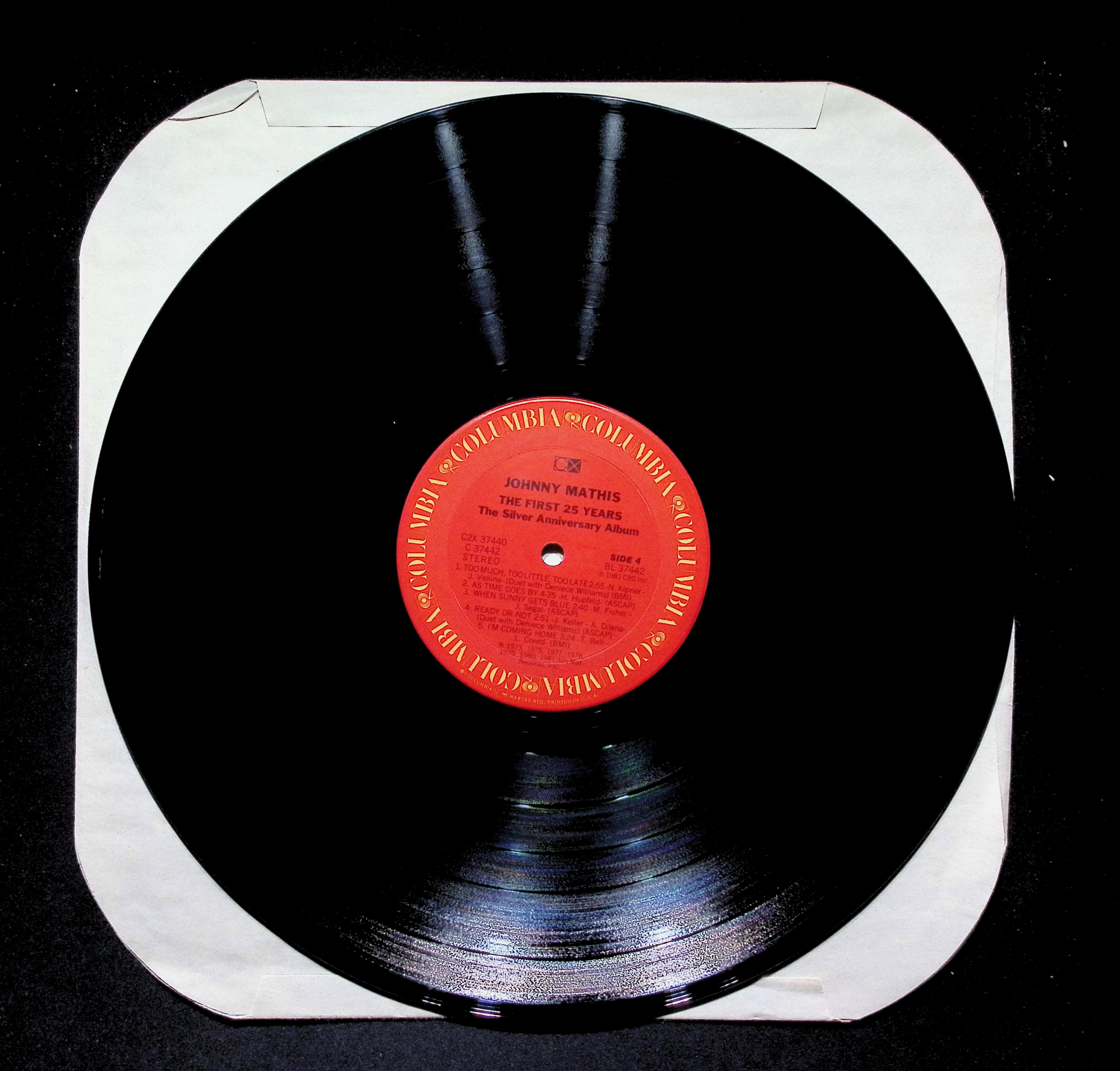 Johnny Mathis The First 25 Years LP 1981 C2X 37440 Jazz — image 5