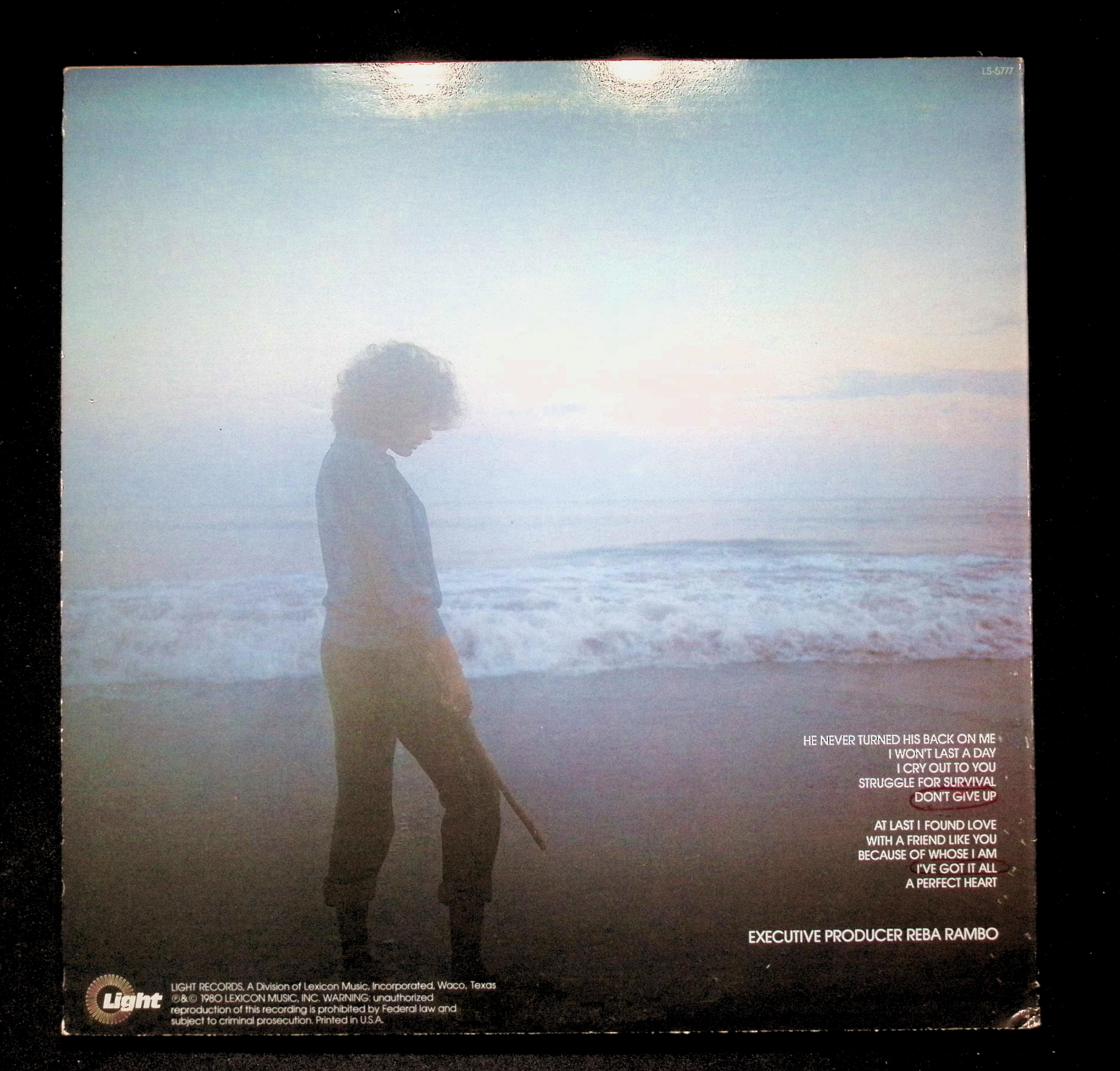 Reba Rambo Confessions LP 1980 LS-5777 Pop — image 2