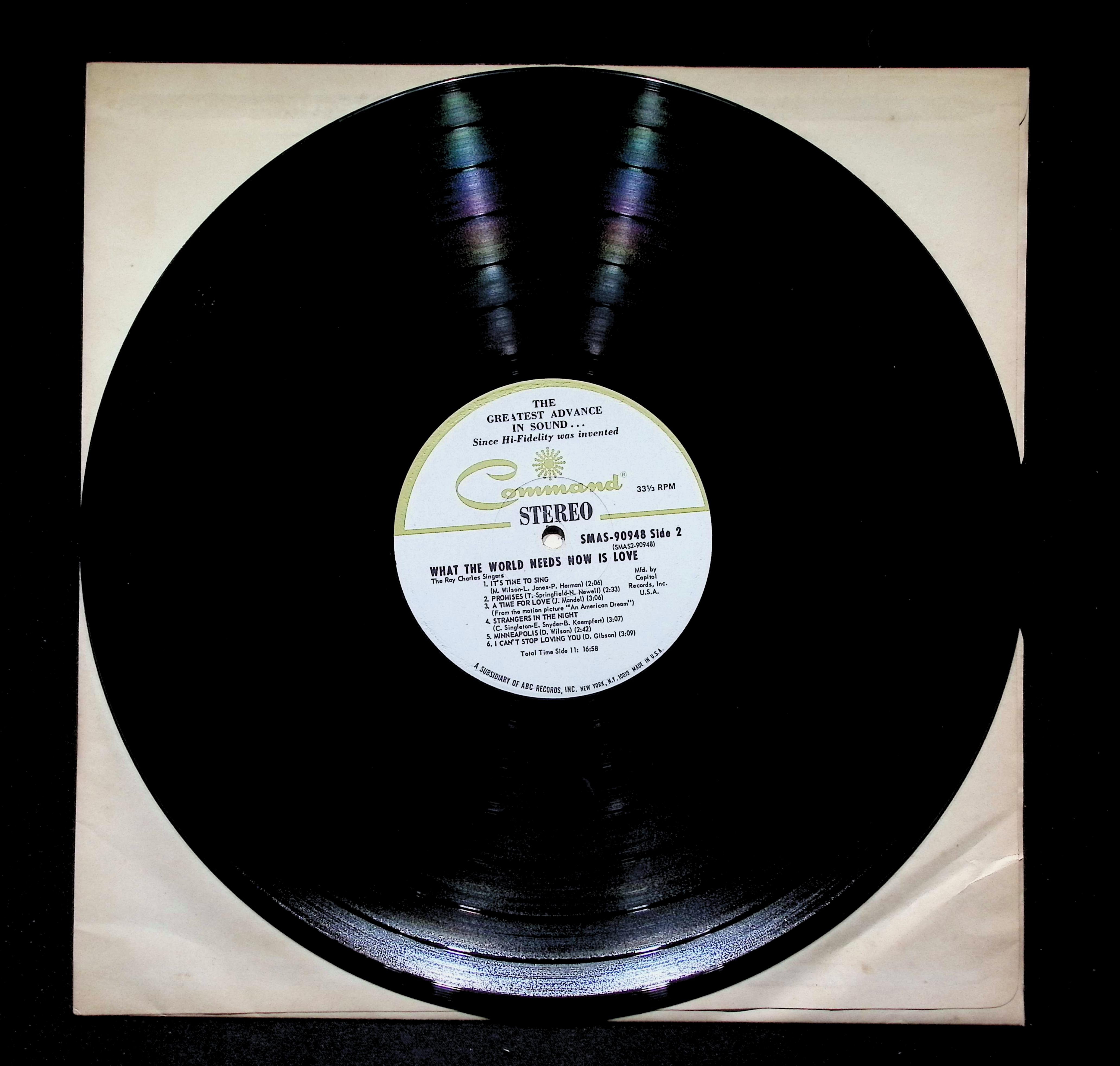 The Ray Charles Singers What The World Needs Now Is Love! LP 1966 SMAS-90948 Pop — image 4