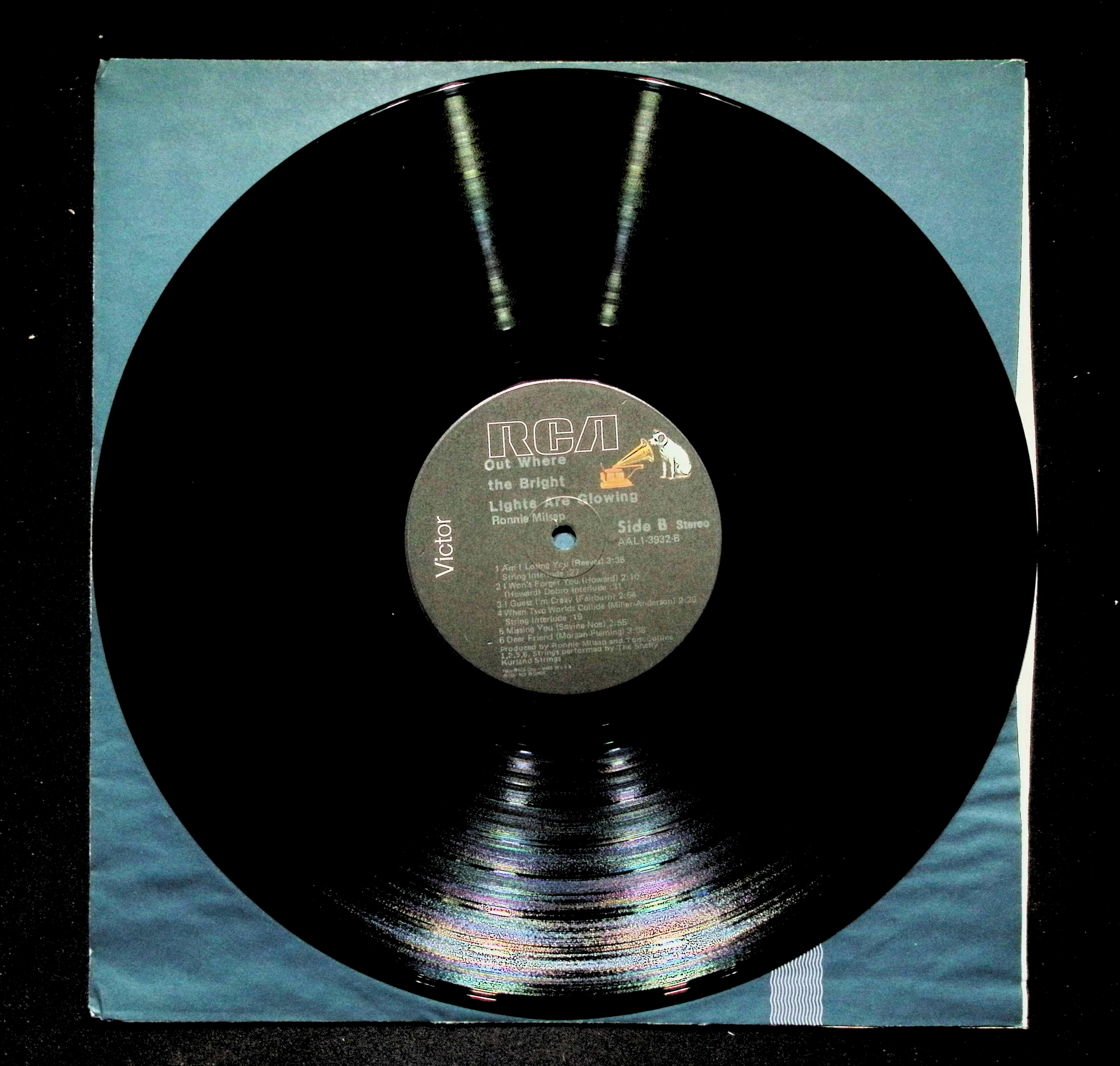 Ronnie Milsap Out Where The Bright Lights Are Glowing LP 1981 RCA Folk, World, & — image 4