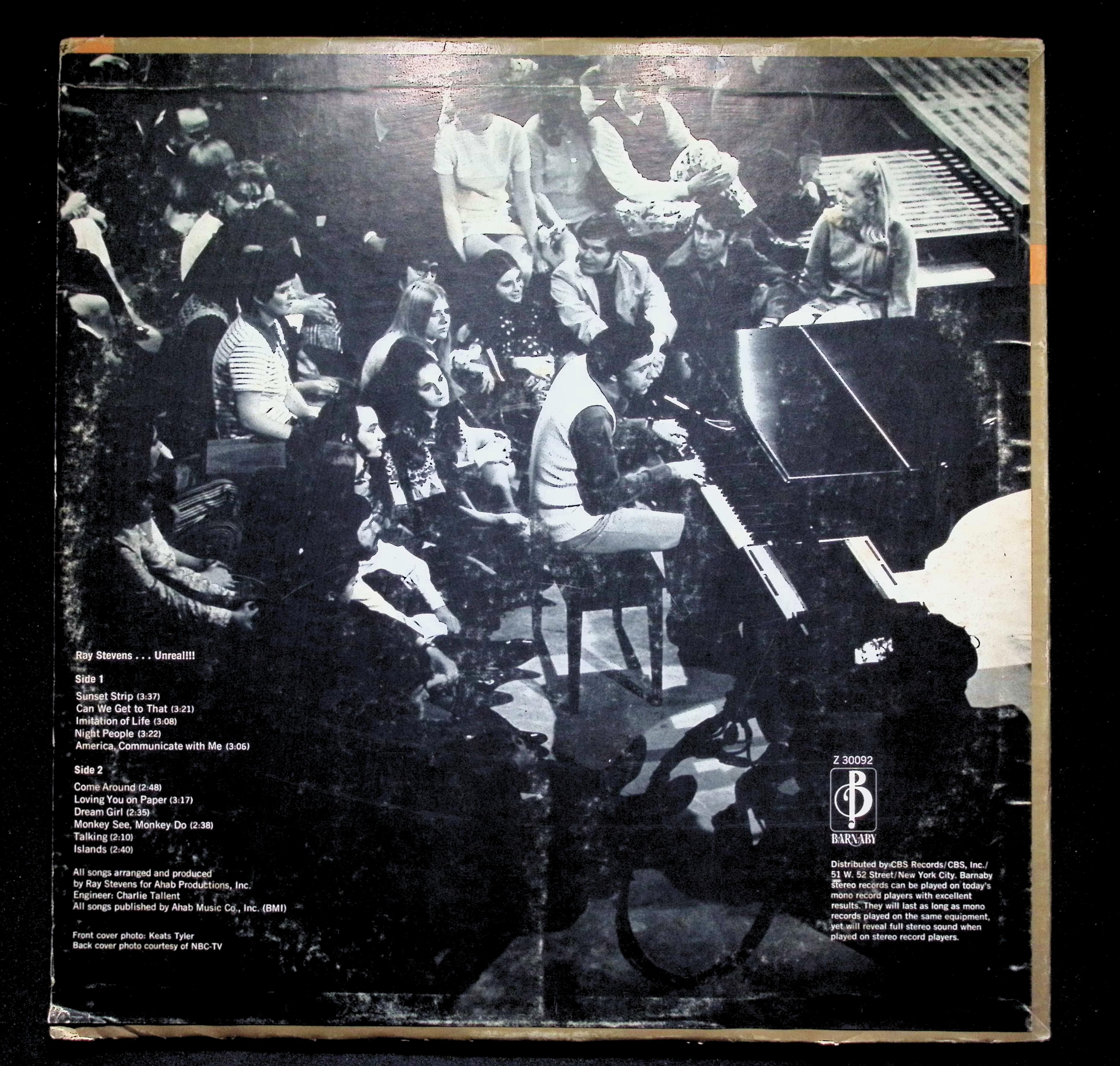 Ray Stevens Unreal!!! LP 1970 Z 30092 Rock — image 2