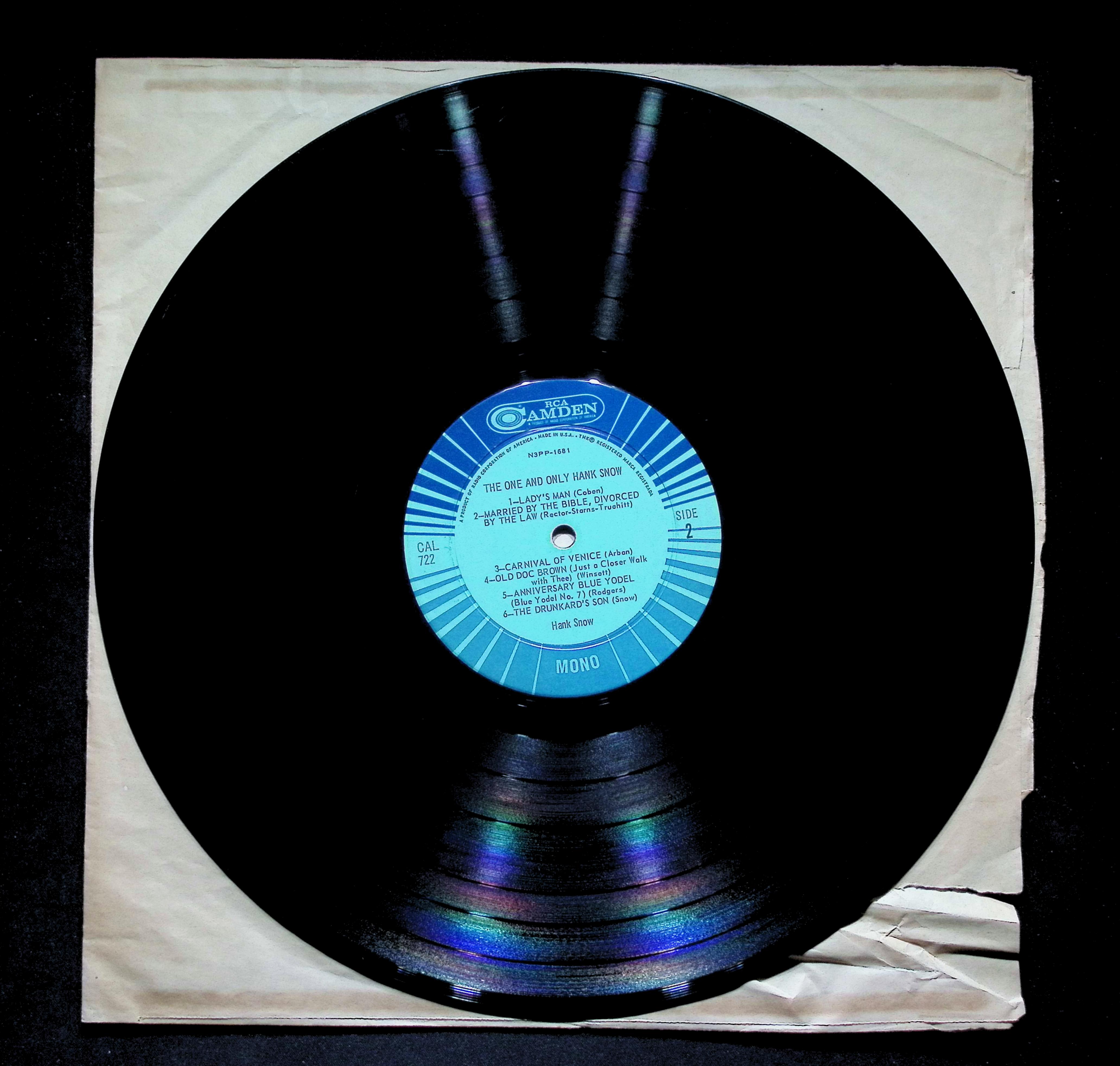 Hank Snow The One And Only Hank Snow LP CAL-722 Folk, World, & Country — image 5