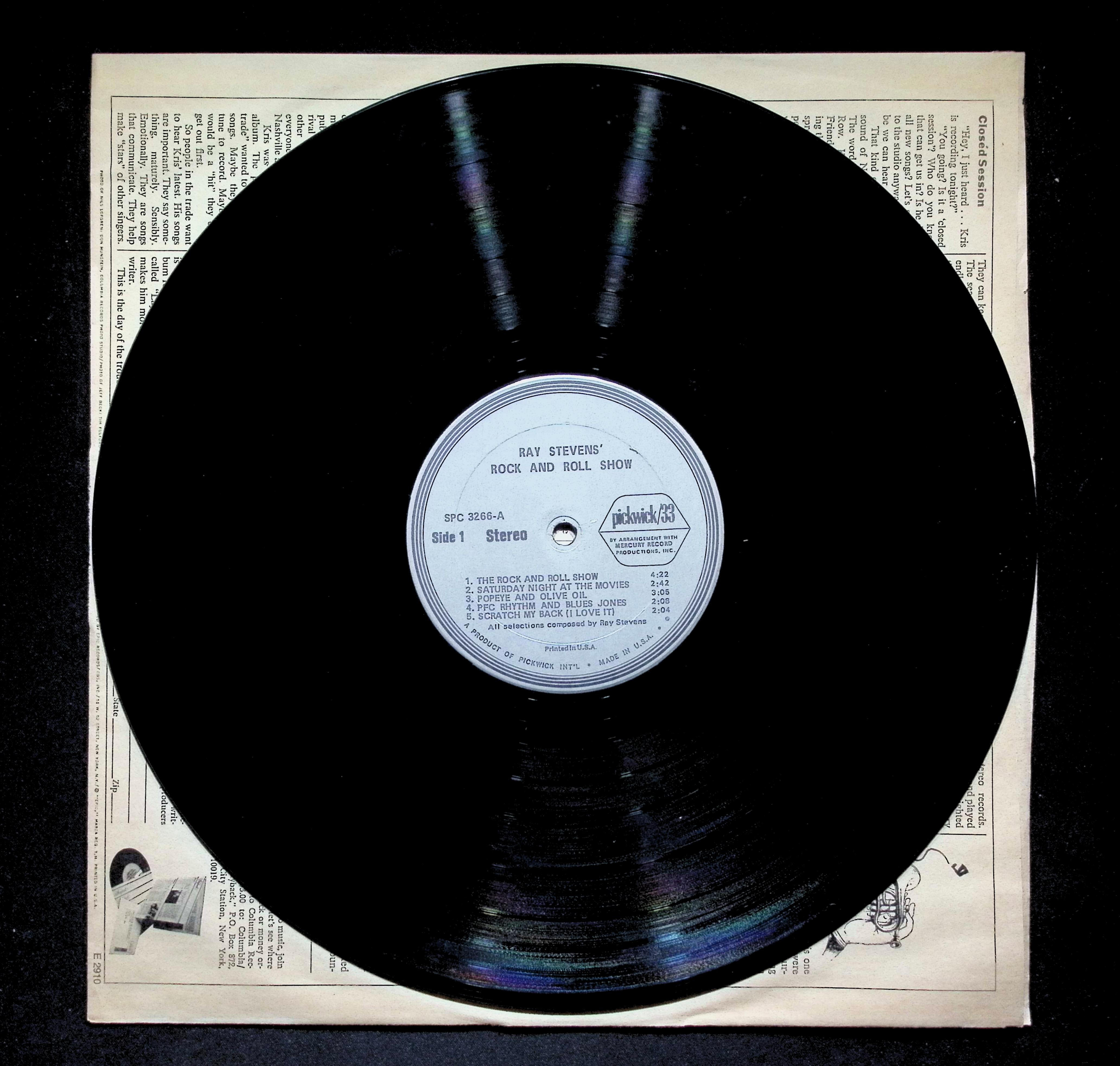 Ray Stevens Rock & Roll Show LP 1971 SPC 3266 Pop — image 4