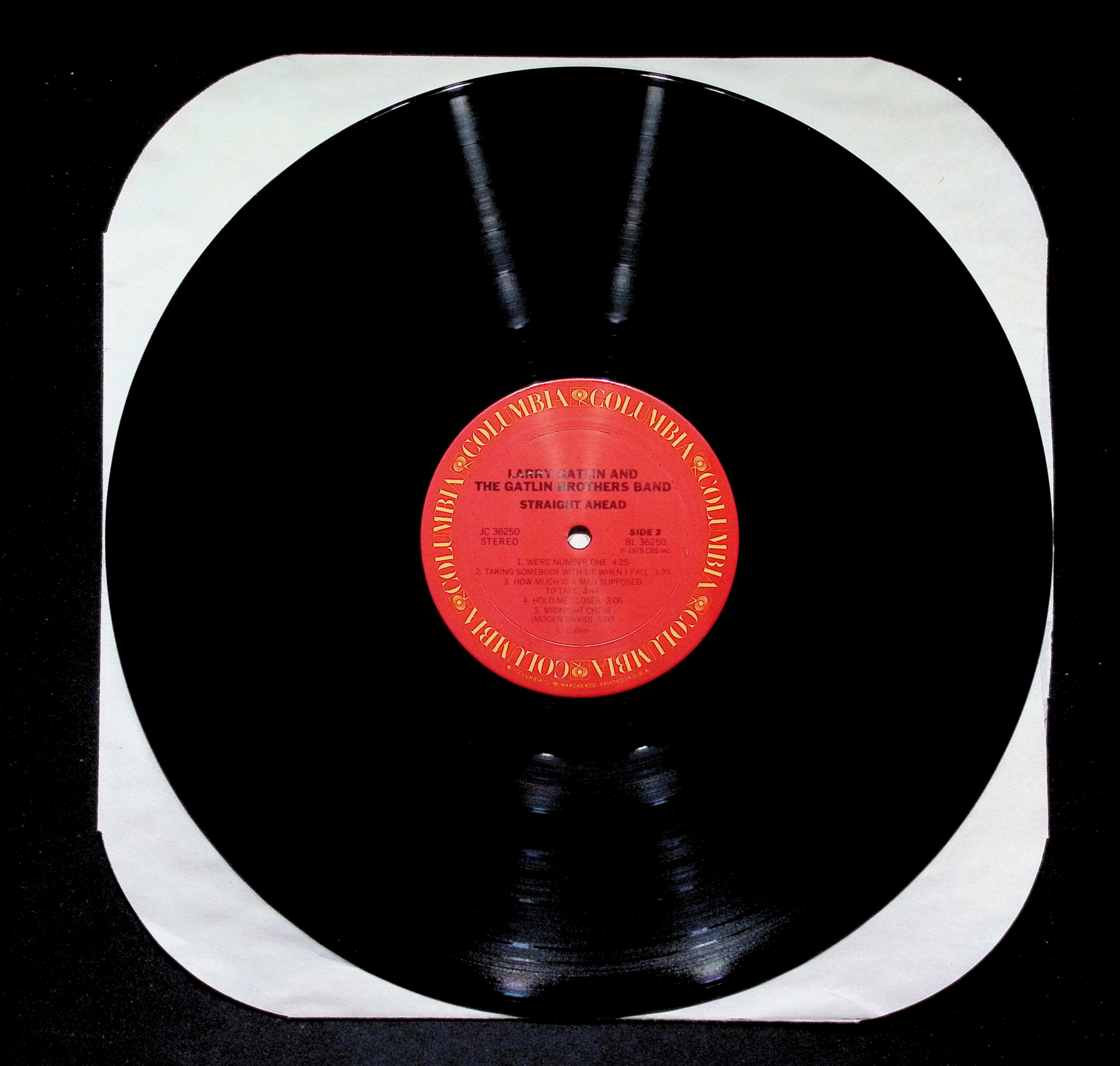 Larry Gatlin & The Gatlin Brothers Straight Ahead LP 1979 JC 36250 Rock — image 5