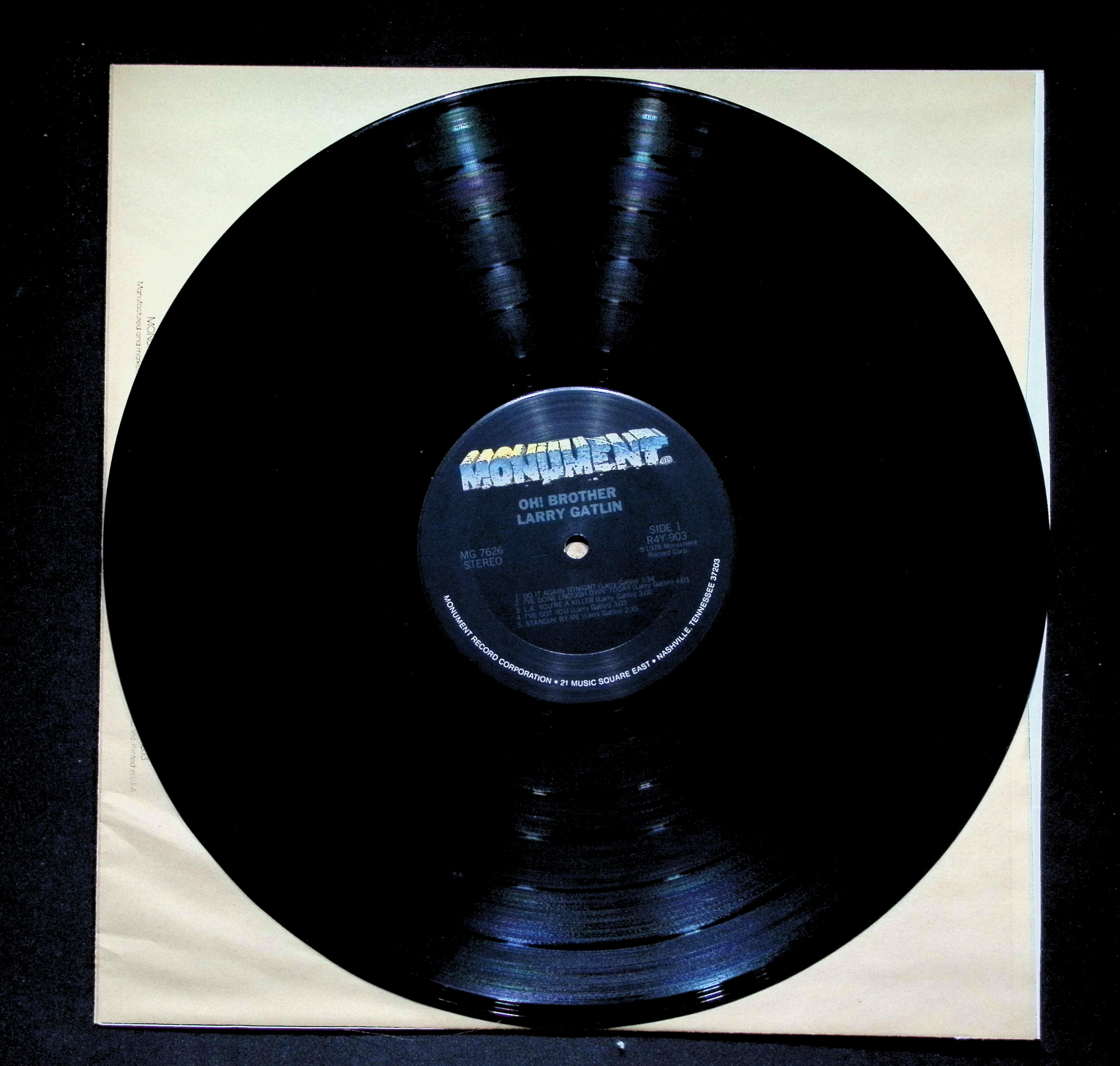 Larry Gatlin Oh! Brother LP 0 MG 7626 Folk, World, & Country — image 4