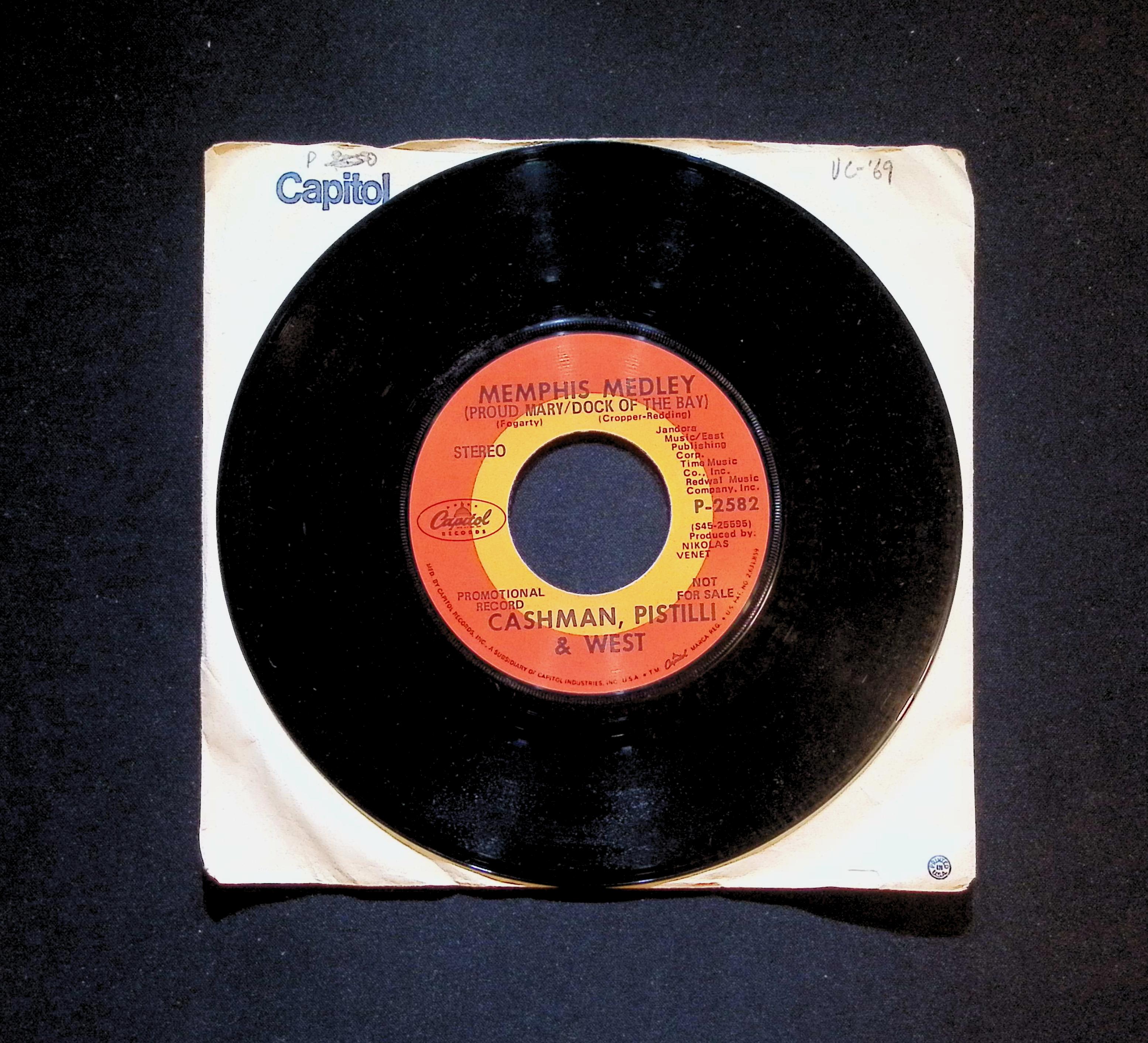 Cashman, Pistilli & West Sister John 7'' Single 1968 P-2582 Folk — image 4