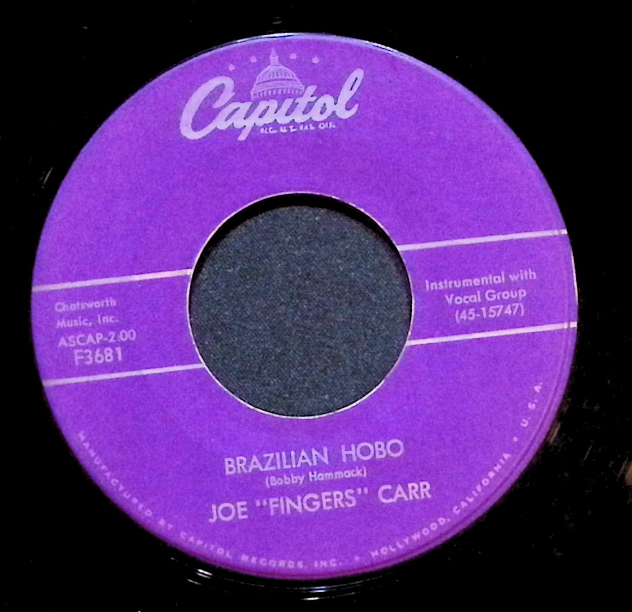 Joe "Fingers" Carr Loco-Motion 7'' Single 1955 F3681 Jazz — image 4