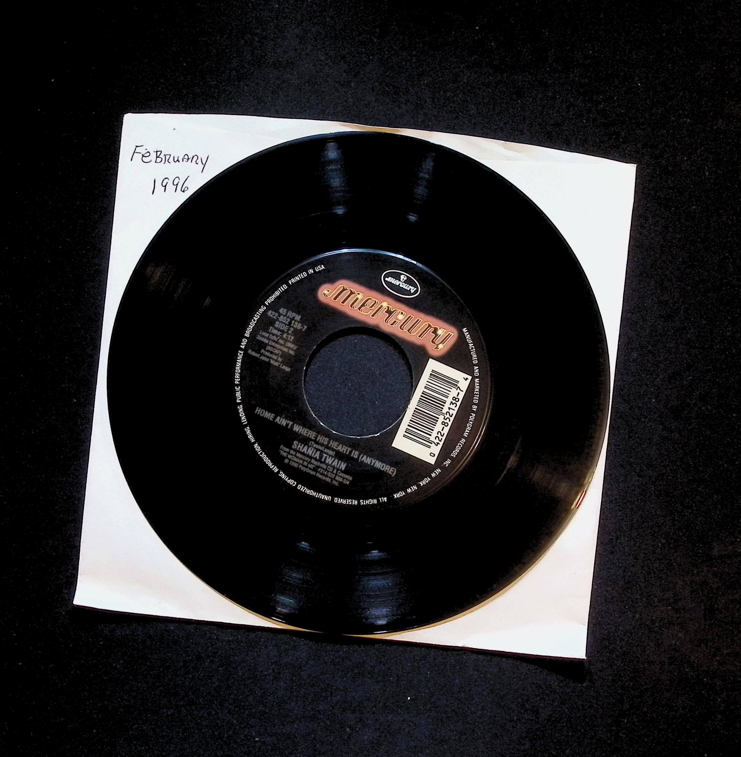 Shania Twain You Win My Love / Home Ain't Where 7'' Single 1996 422-852 138-7 — image 3