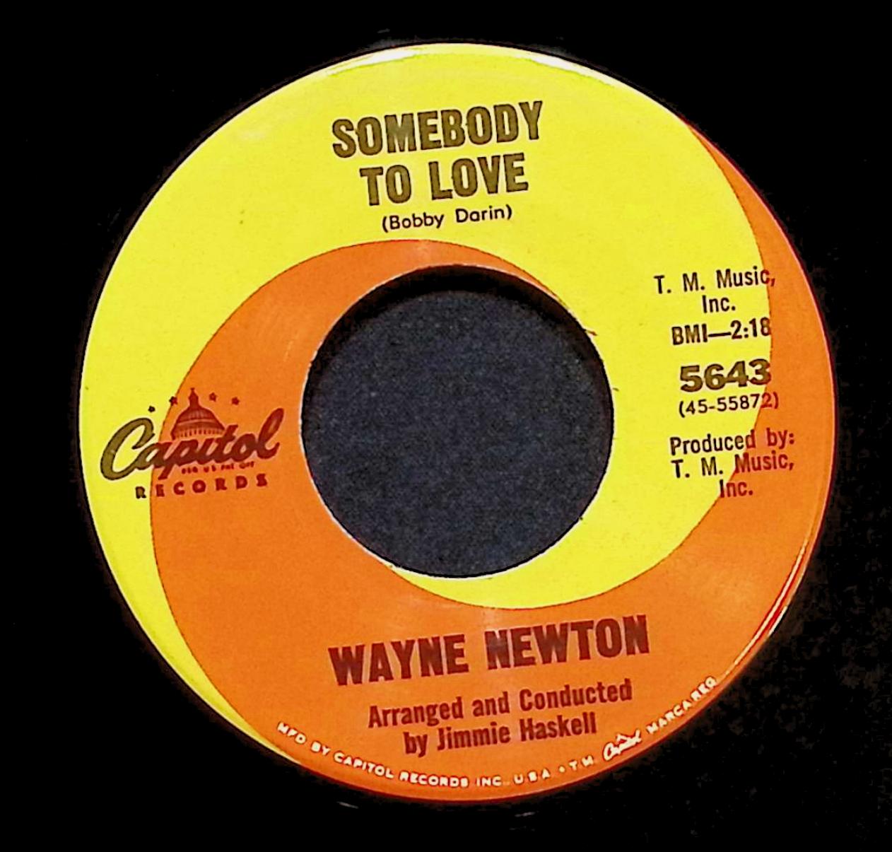 Wayne Newton Stagecoach To Cheyenne / Somebody To Love 7'' Single 1966 5643 Pop — image 3