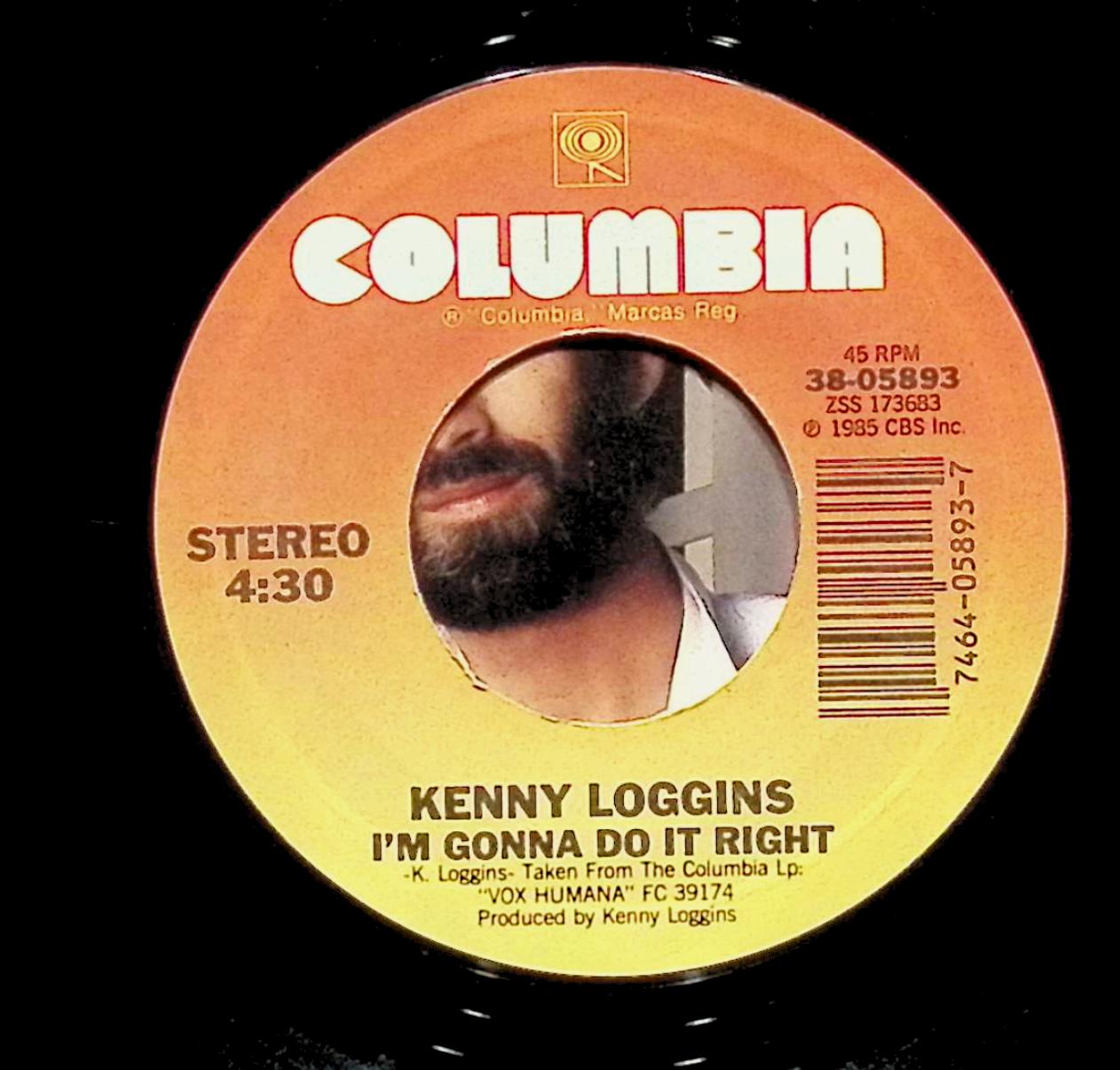 Kenny Loggins Danger Zone 38-05893 VG 45rpm Vinyl Record — image 3