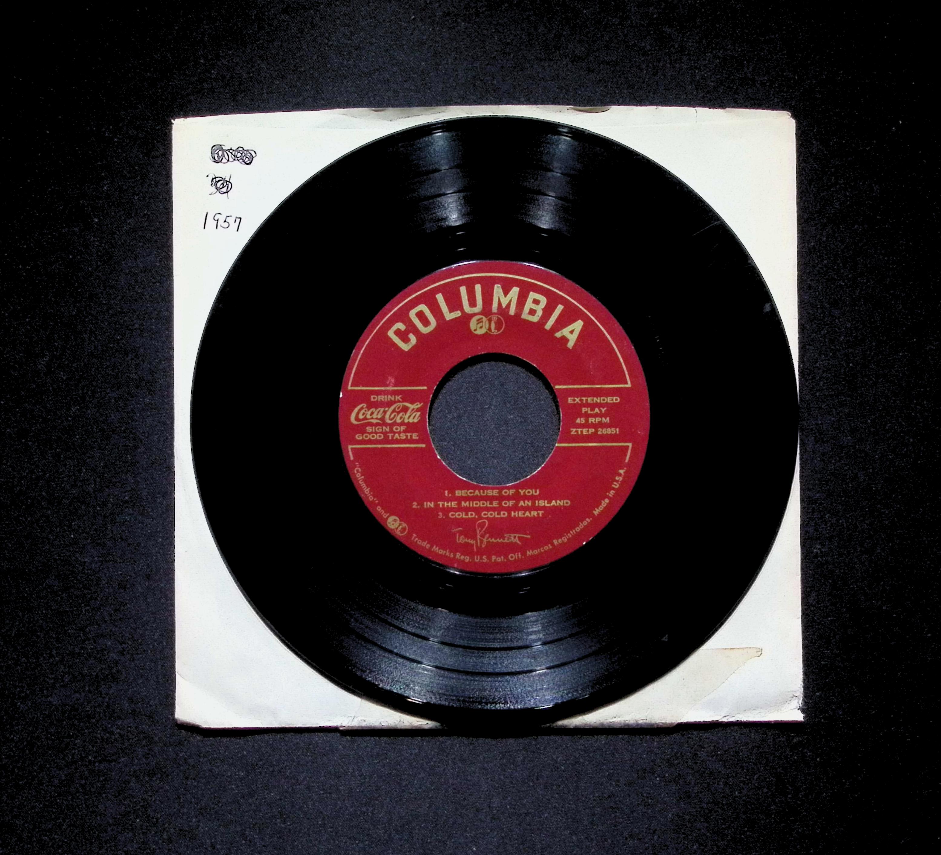 Tony Bennett Unknown ZTEP 26851 VG 45rpm Vinyl Record — image 4