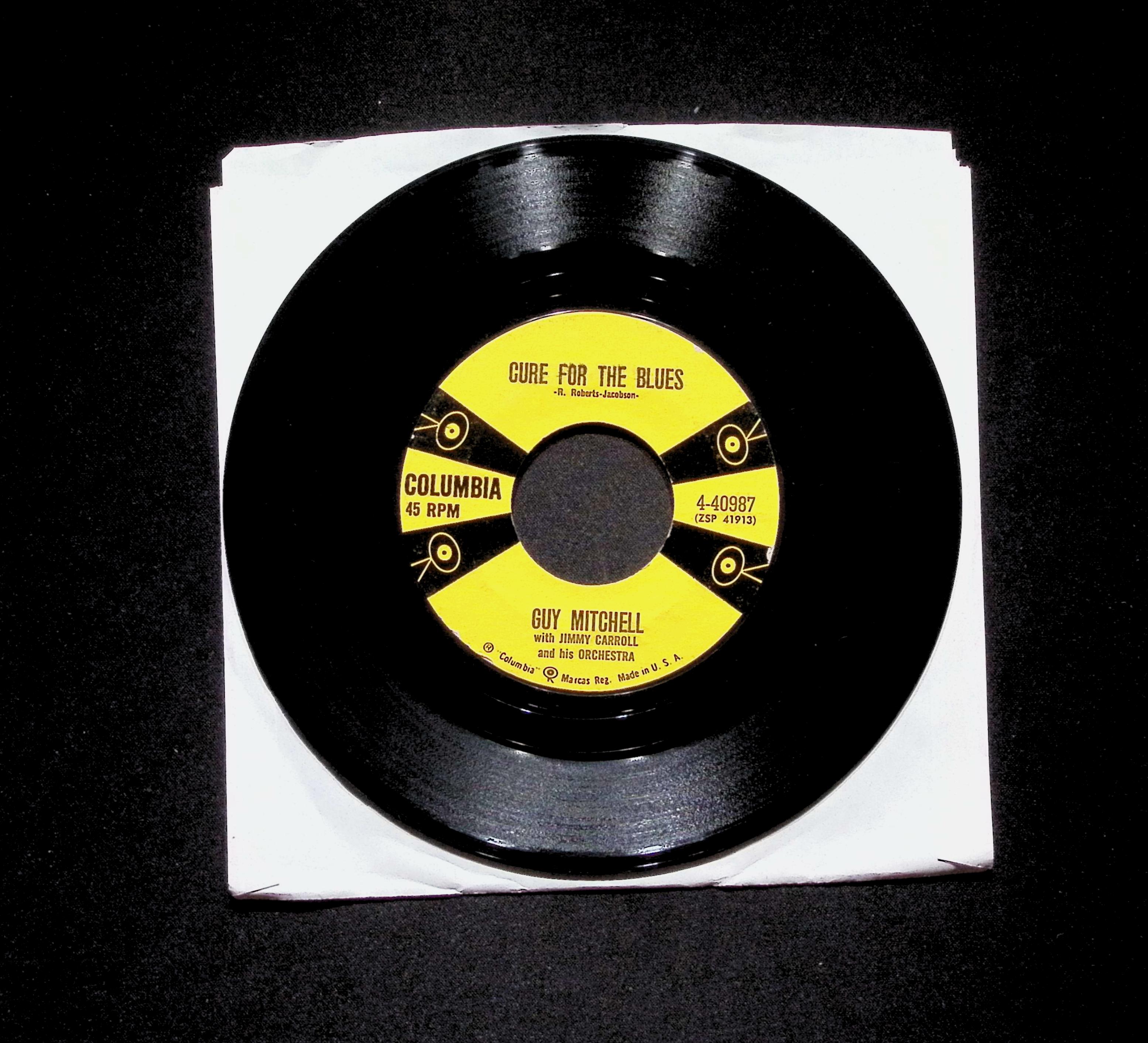 Guy Mitchell Cure For The Blues Call Rosie On The Phone 4-40987 VG 45rpm Vinyl — image 4