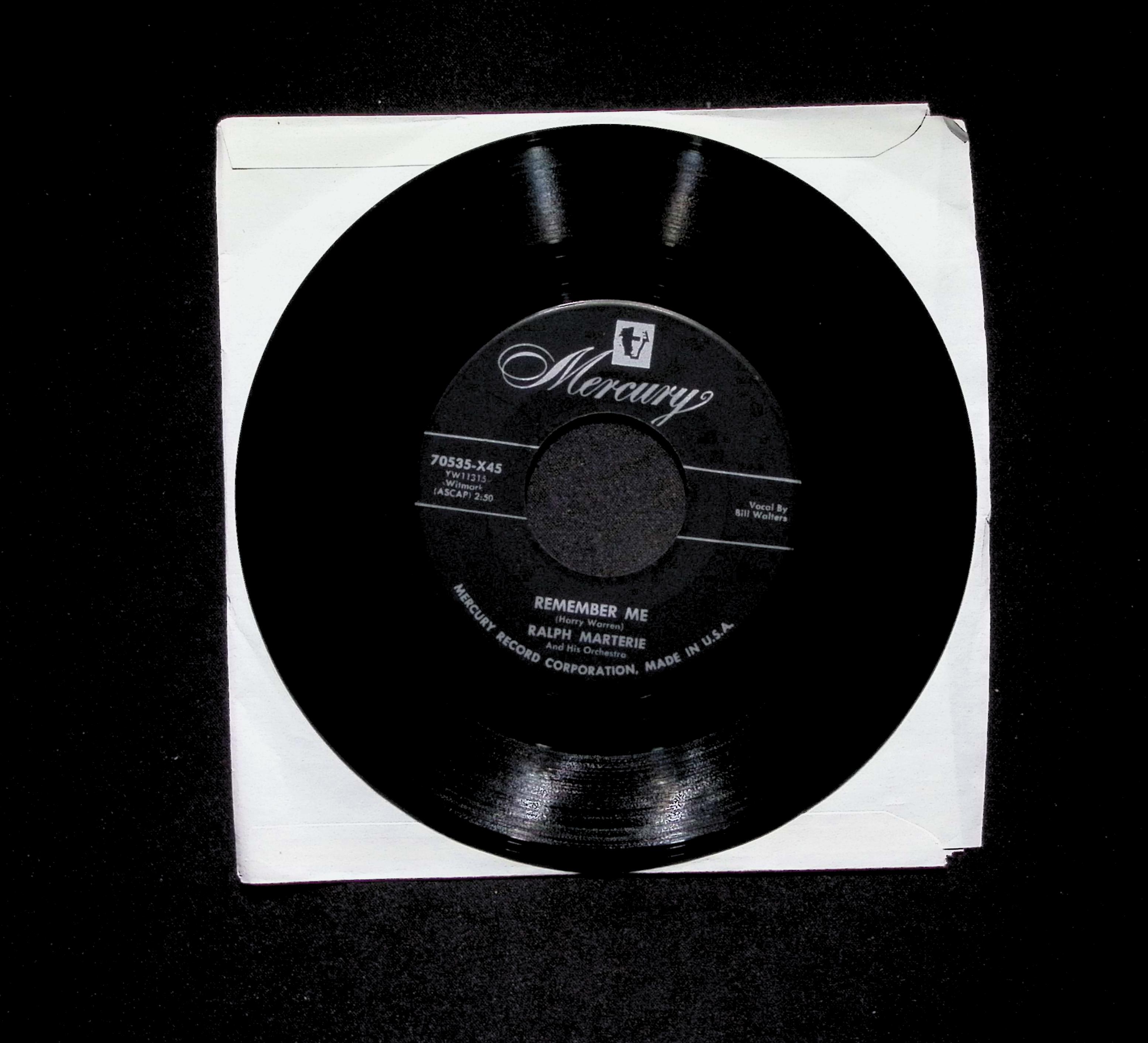 Ralph Marterie And His Orchestra Remember Me Blue Mirage (D... 70535X45 VG 45rpm — image 4