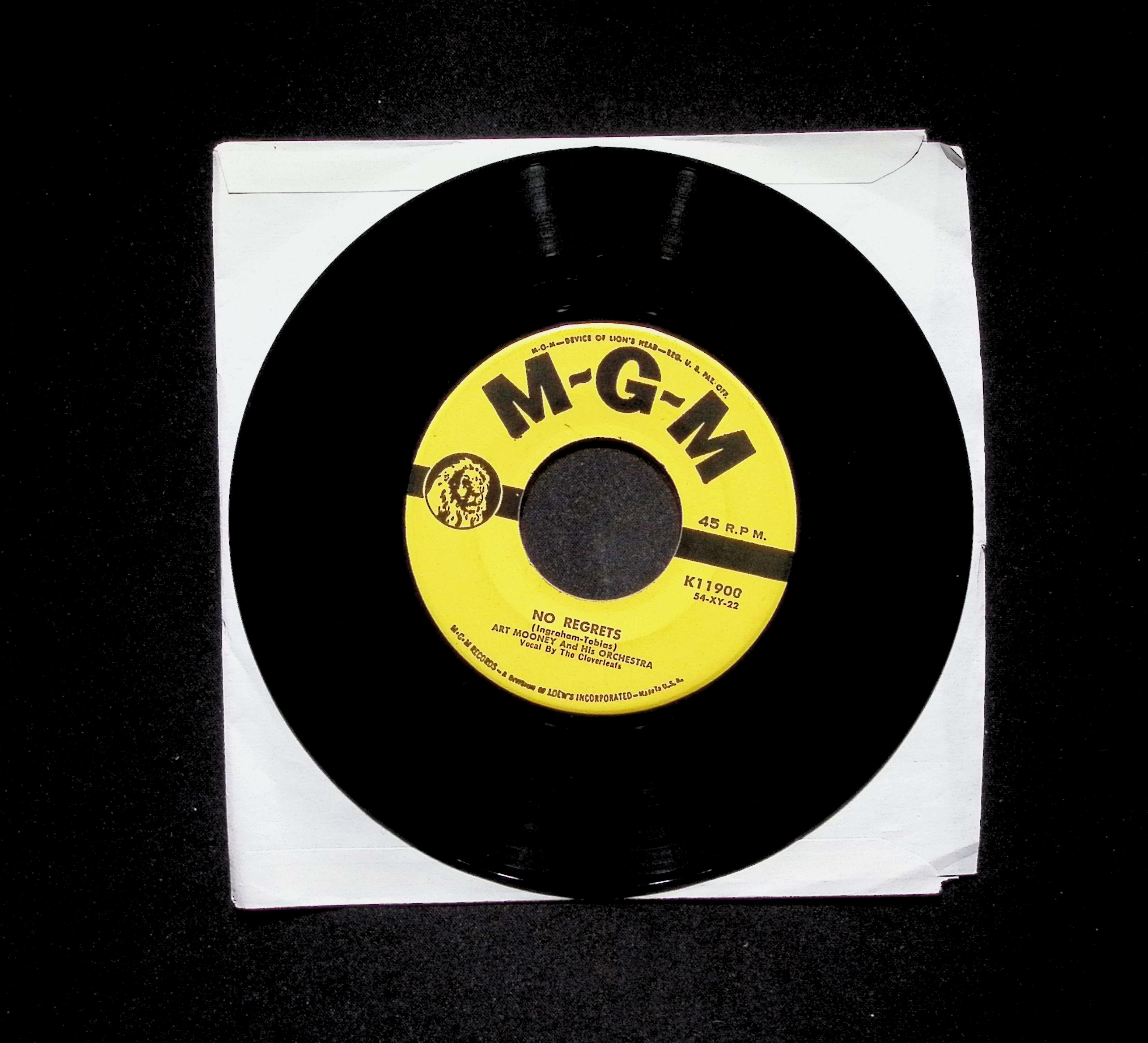 Art Mooney & His Orchestra Honey-Babe No Regrets K11900 VG 45rpm Vinyl Record — image 2