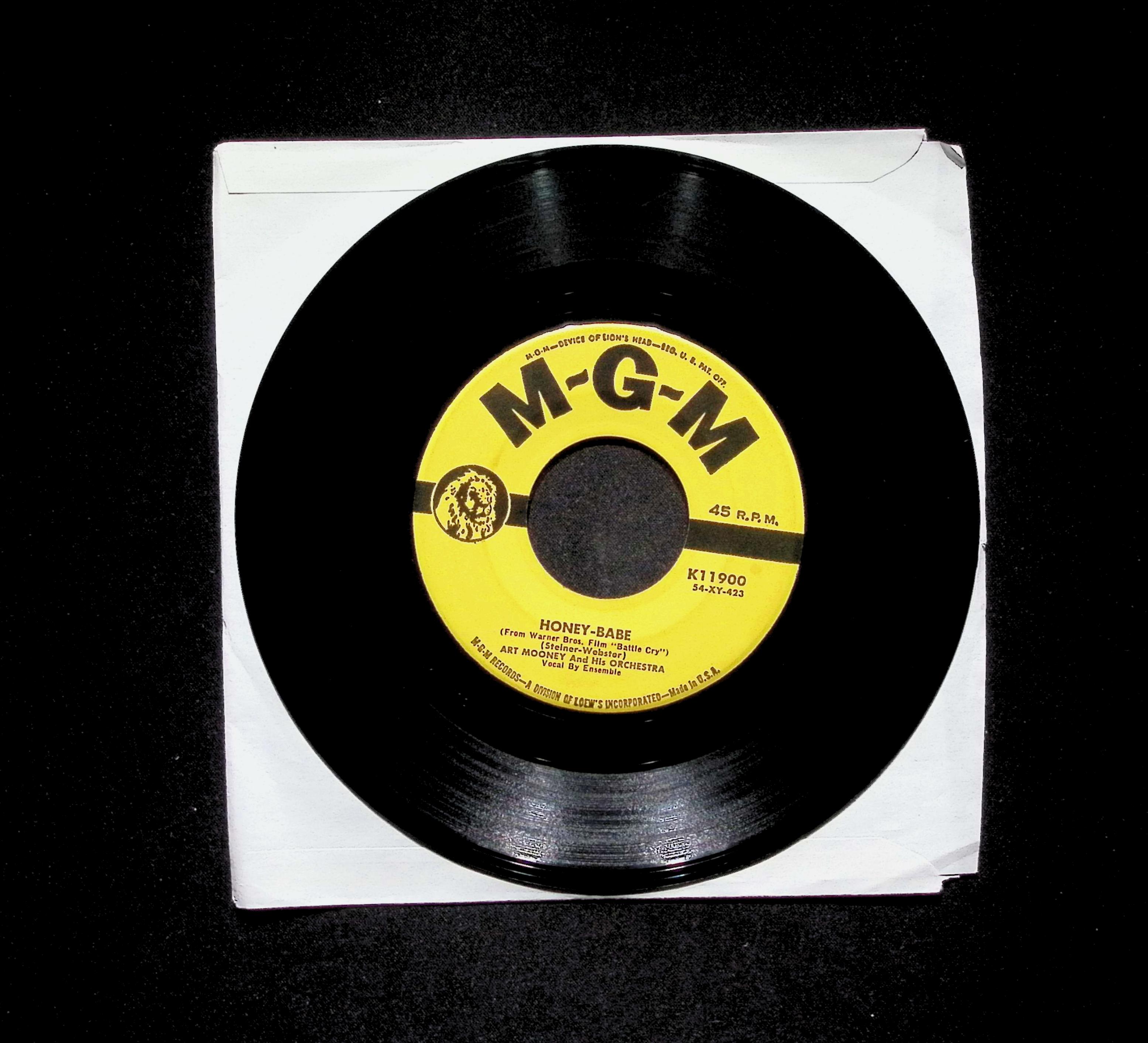 Art Mooney & His Orchestra Honey-Babe No Regrets K11900 VG 45rpm Vinyl Record — image 4