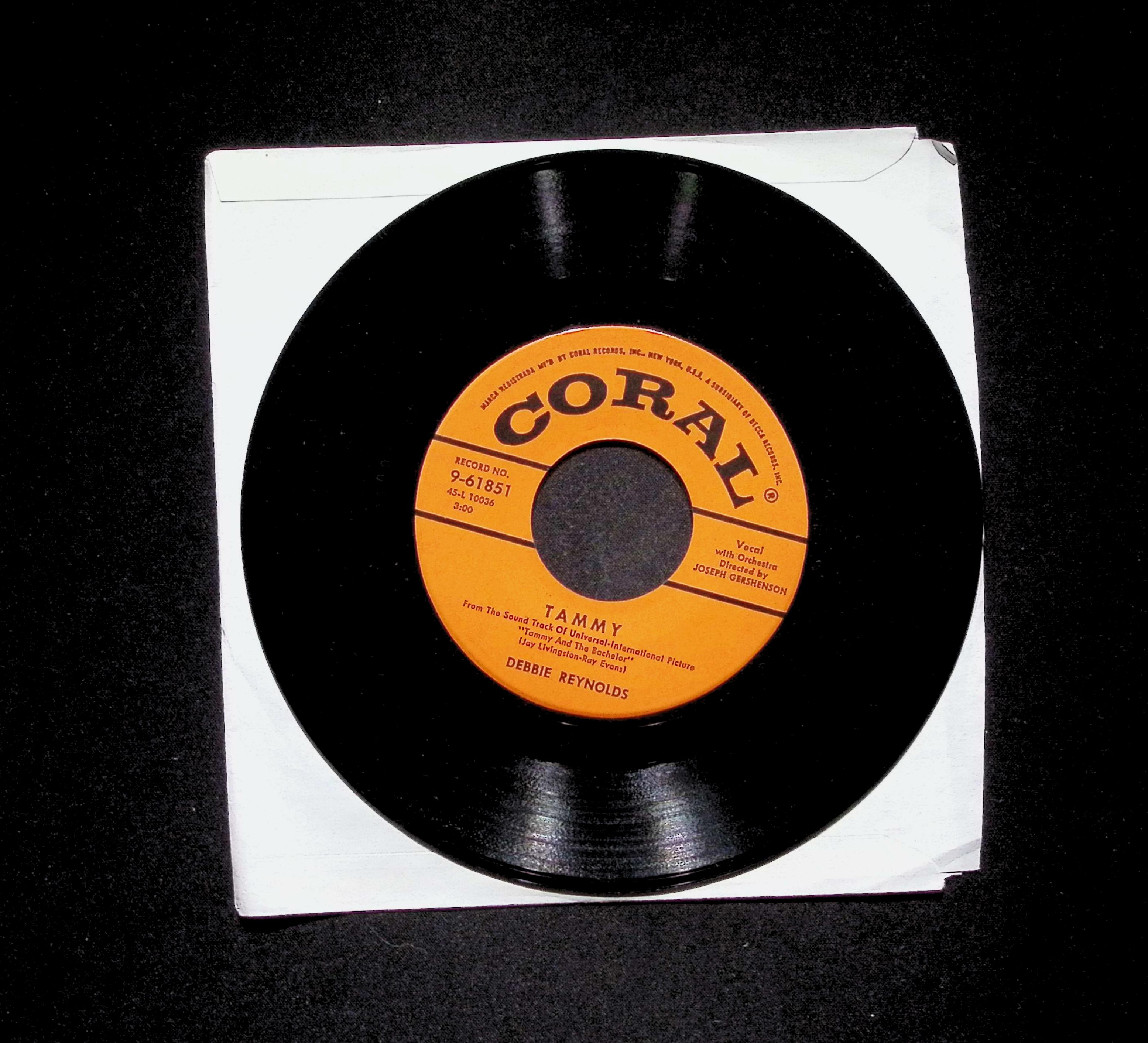 Debbie Reynolds Tammy French Heels 9-61851 VG 45rpm Vinyl Record — image 4