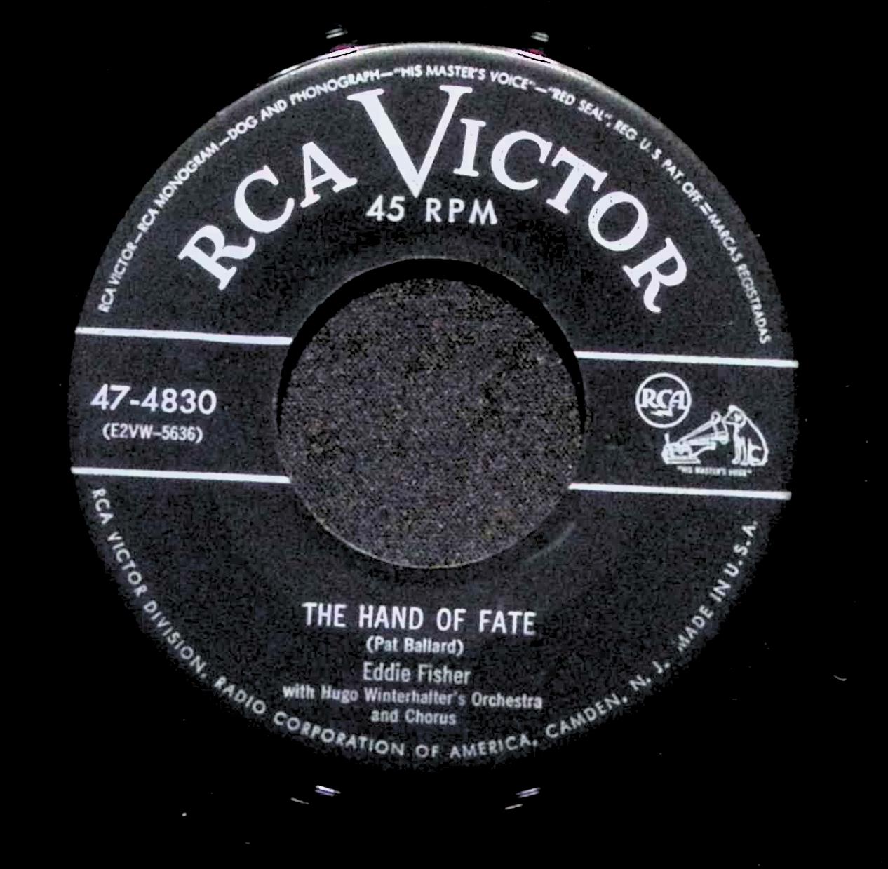 Eddie Fisher Wish You Were Here The Hand Of Fate 47-4830 VG 45rpm Vinyl Record — image 2