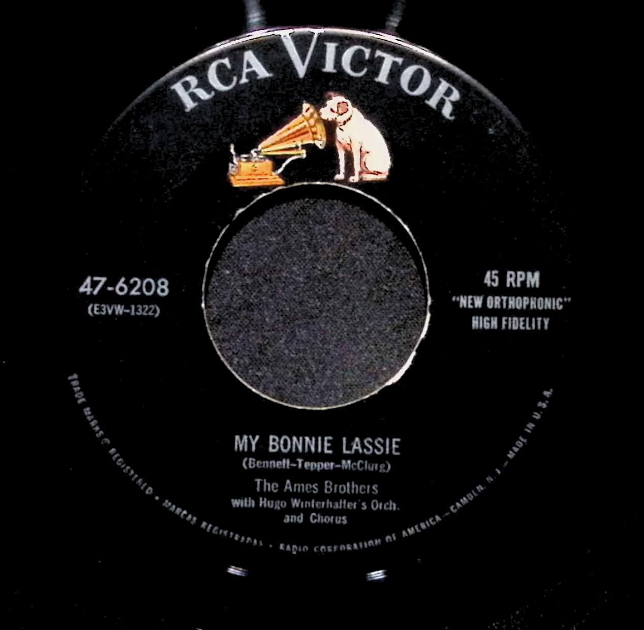 The Ames Brothers My Bonnie Lassie So Will I 47-6208 VG 45rpm Vinyl Record — image 4