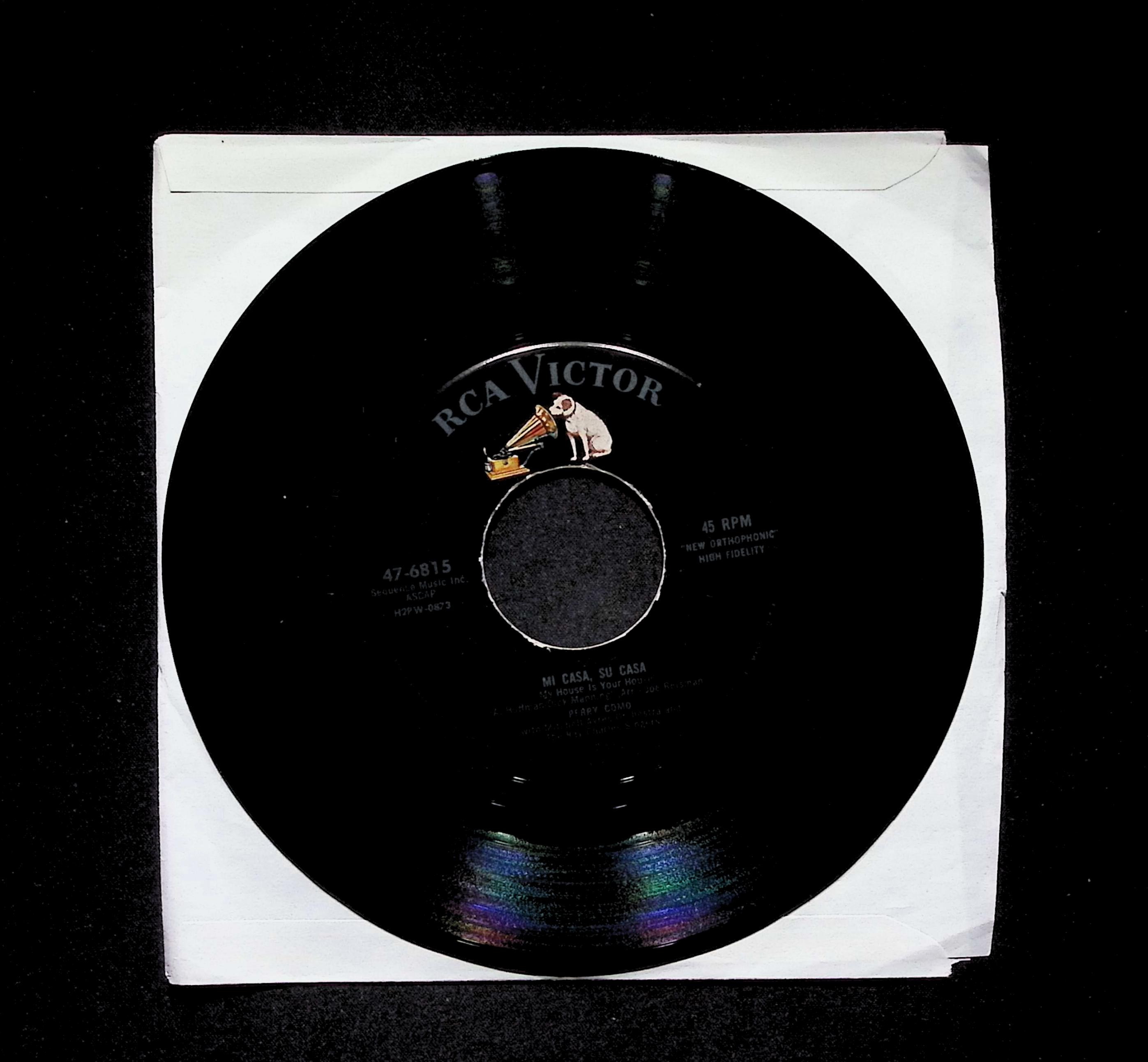 Perry Como Round And Round Mi Casa, Su Casa 47-6815 VG 45rpm Vinyl Record