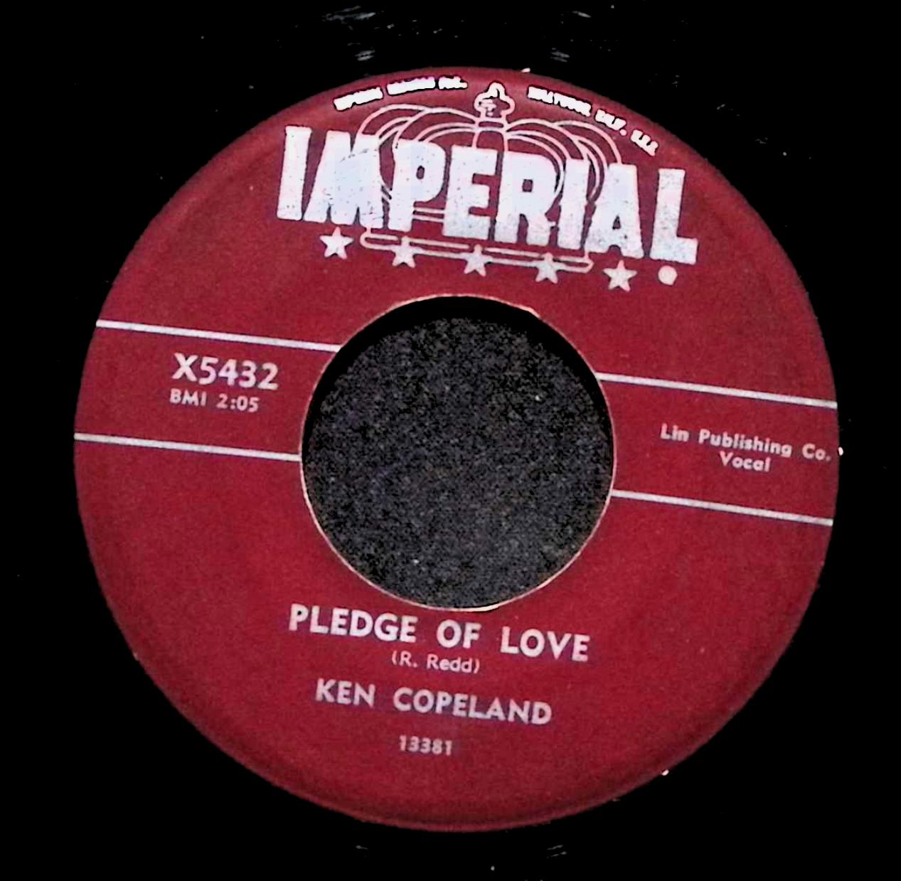Kenneth Copeland Pledge Of Love Night Air X5432 VG 45rpm Vinyl Record — image 2
