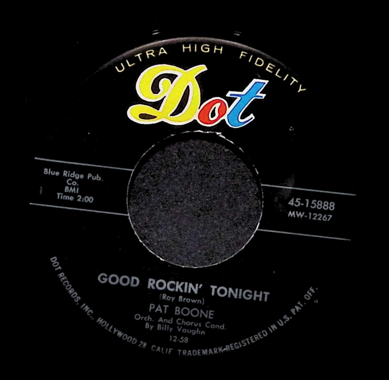 Pat Boone Good Rockin' Tonight 45-15888 VG 45rpm Vinyl Record — image 4
