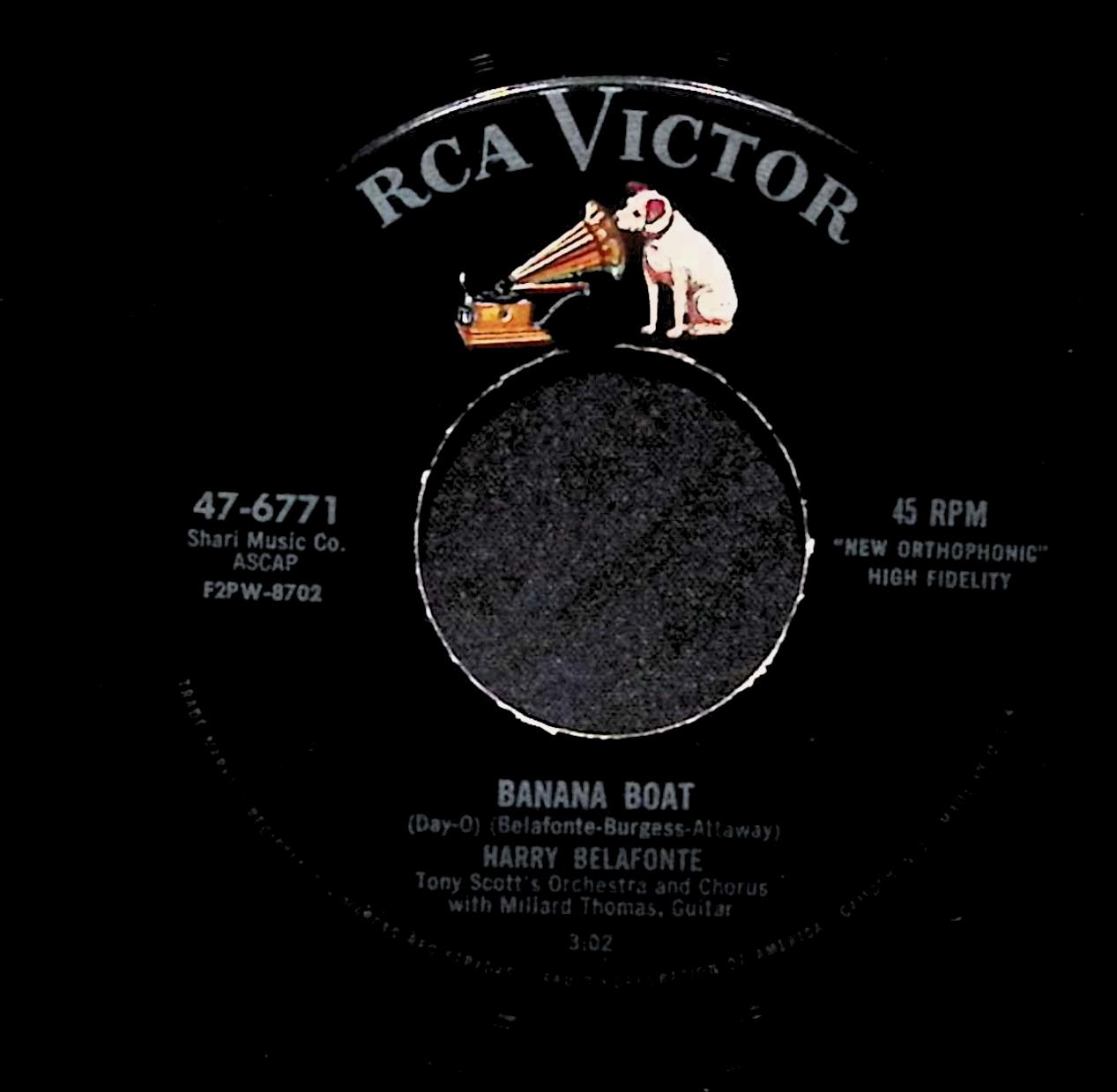 Harry Belafonte Banana Boat (Day-O) 47-6771 VG 45rpm Vinyl Record — image 4