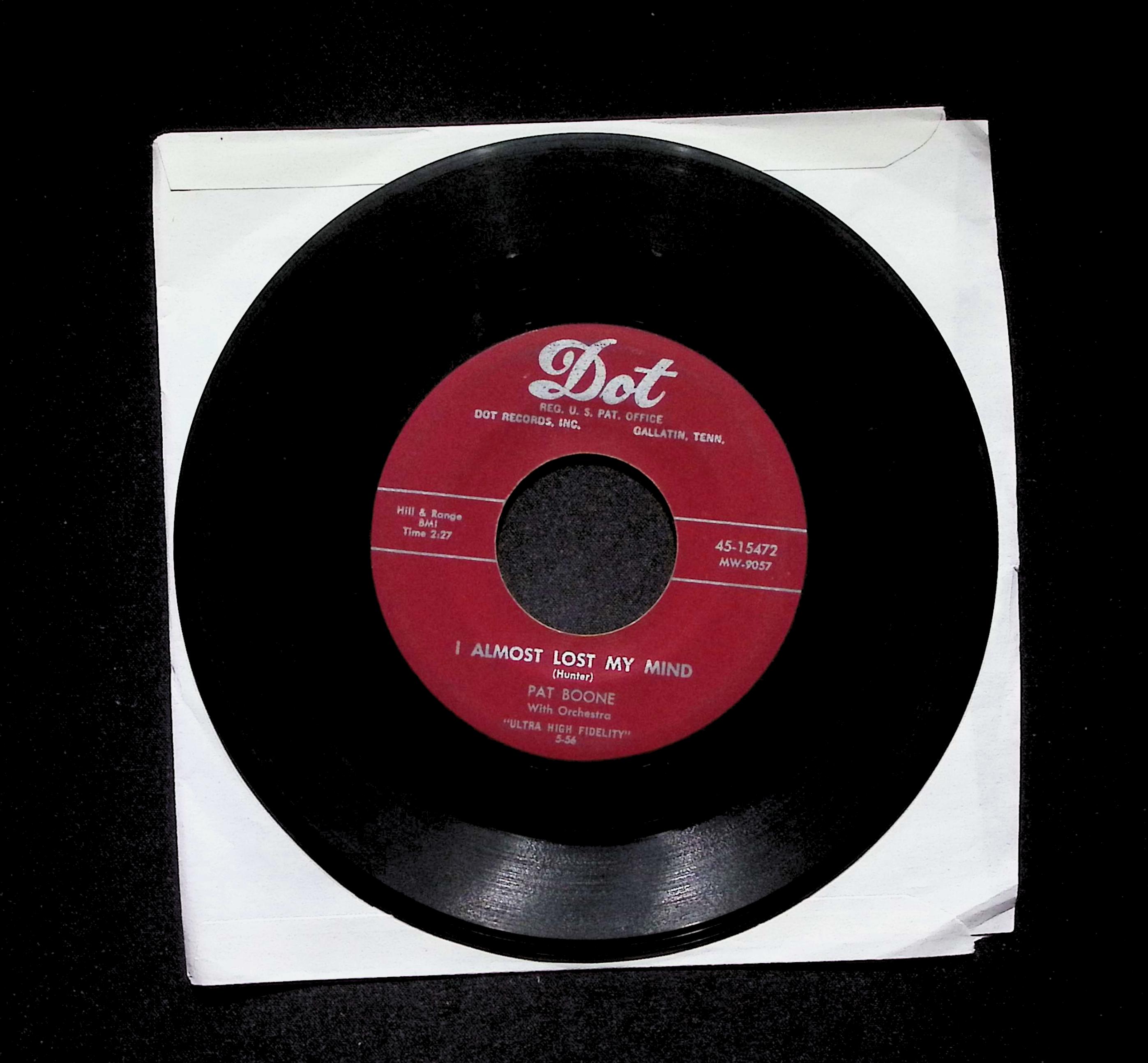 Pat Boone I Almost Lost My Mind 45-15472 VG 45rpm Vinyl Record — image 3