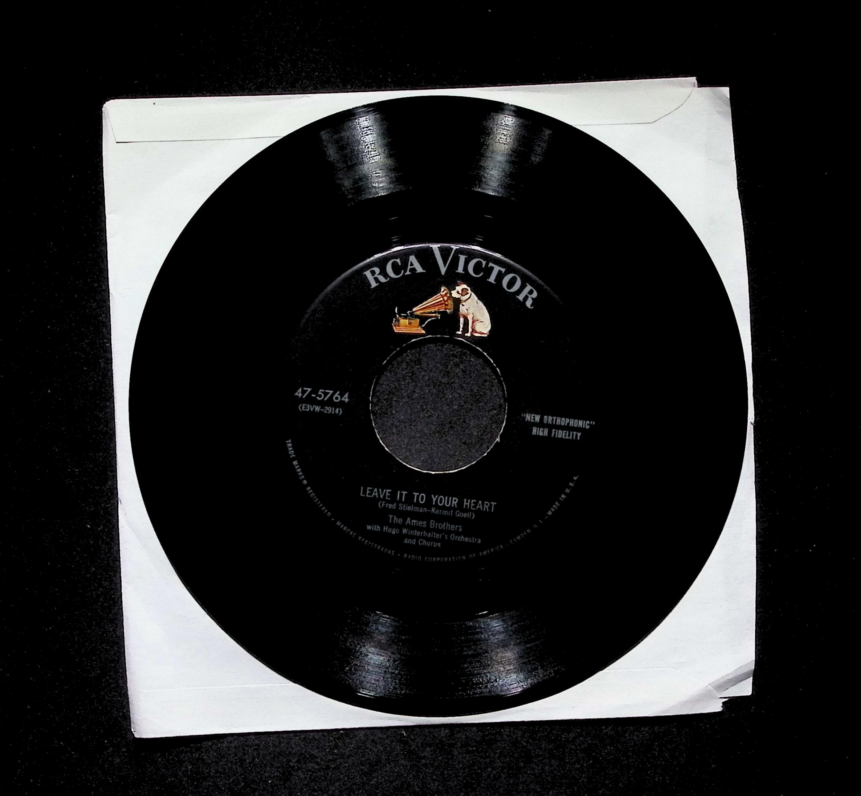 The Ames Brothers Leave It To Your Heart 47-5764 VG 45rpm Vinyl Record — image 3