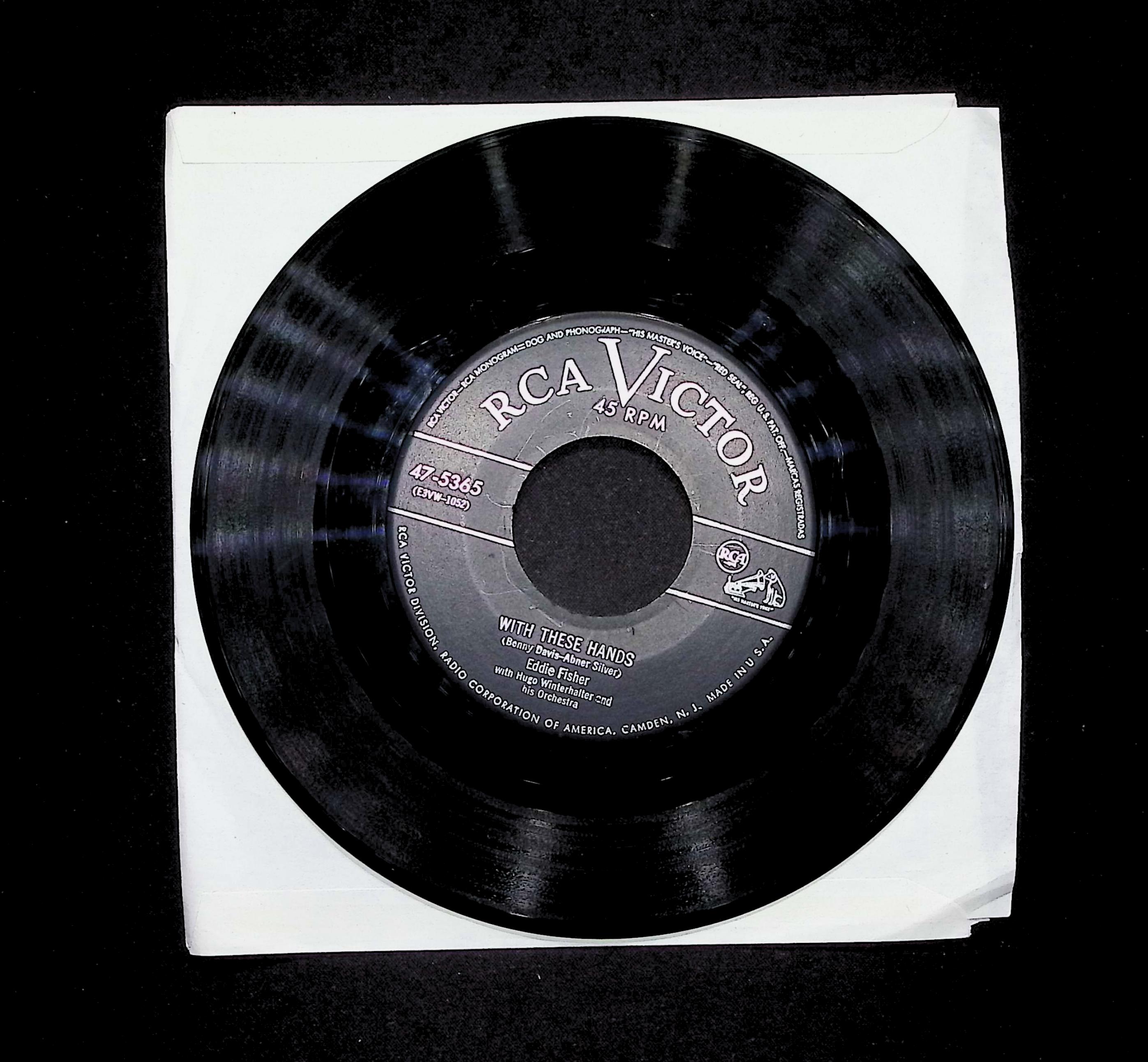 Eddie Fisher With These Hands When I Was Young (Yes, Very Yo... 47-5365 VG 45rpm — image 3