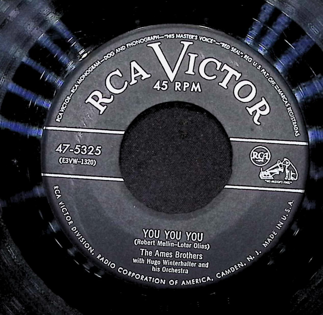 The Ames Brothers You You You Once Upon A Tune 47-5325 VG 45rpm Vinyl Record — image 4