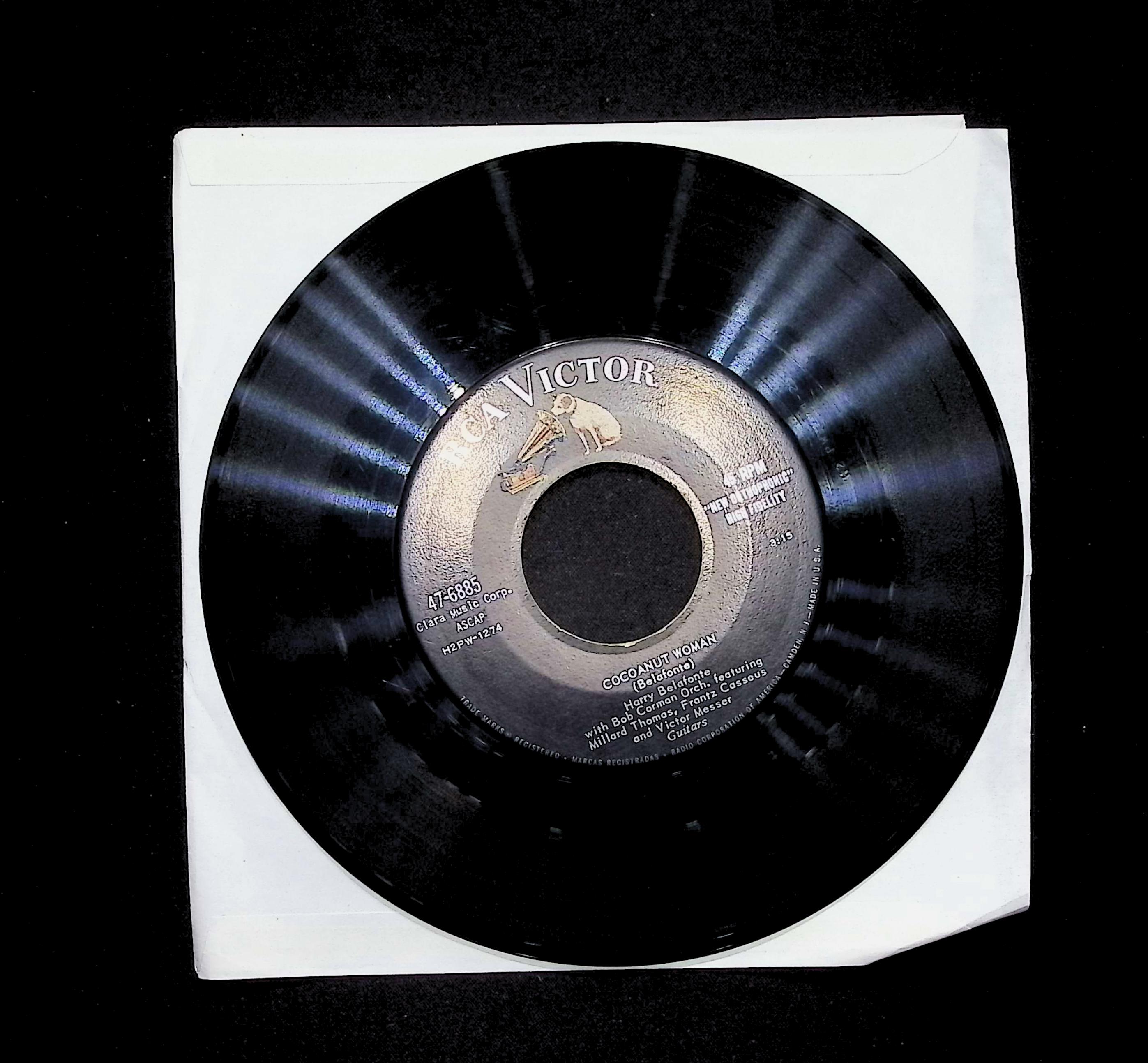 Harry Belafonte Cocoanut Woman Island In The Sun 47-6885 VG 45rpm Vinyl Record — image 3