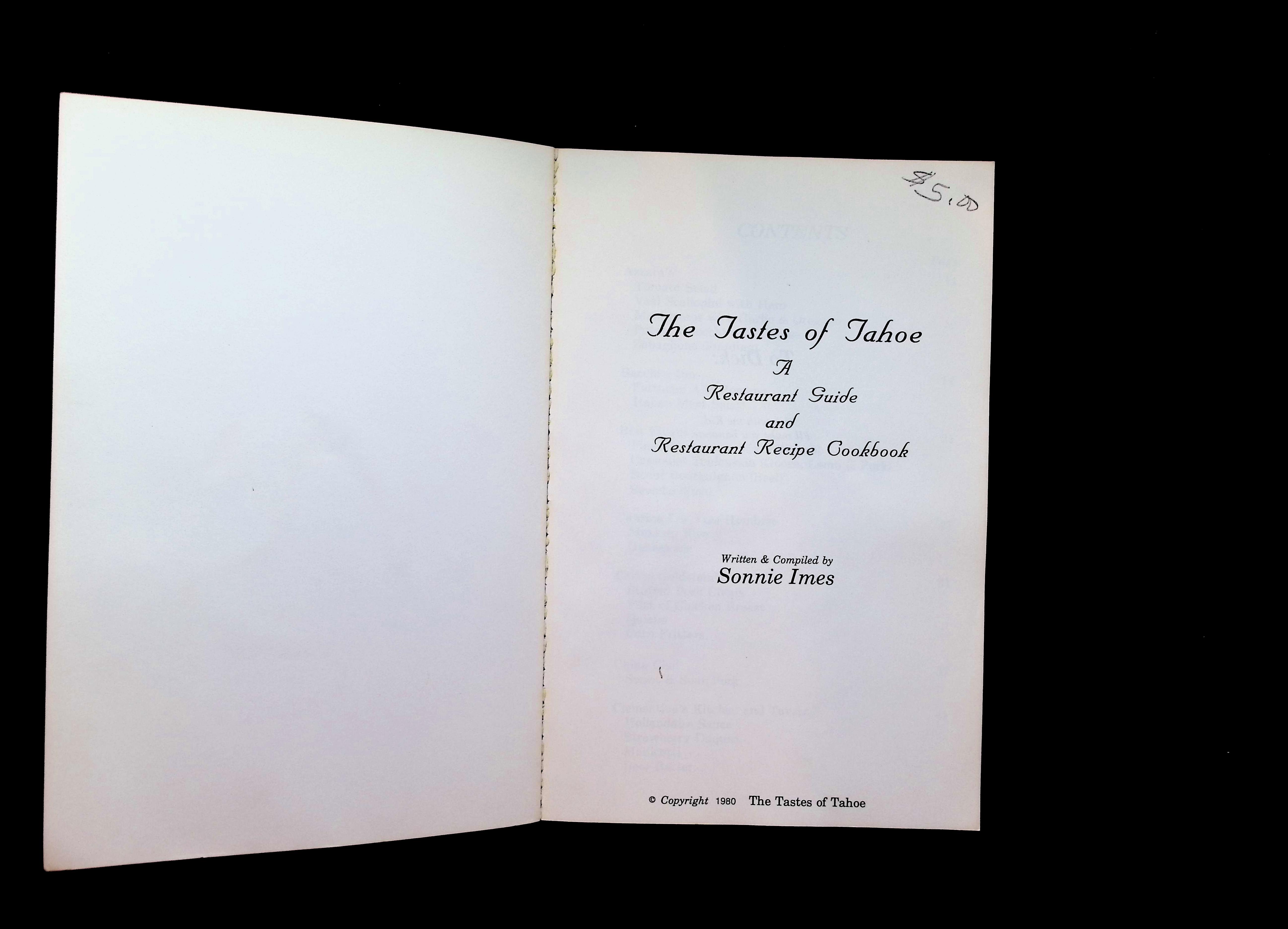 The Tastes of Tahoe: A Restaurant Guide and Restaurant Recipe Cookbook — image 2