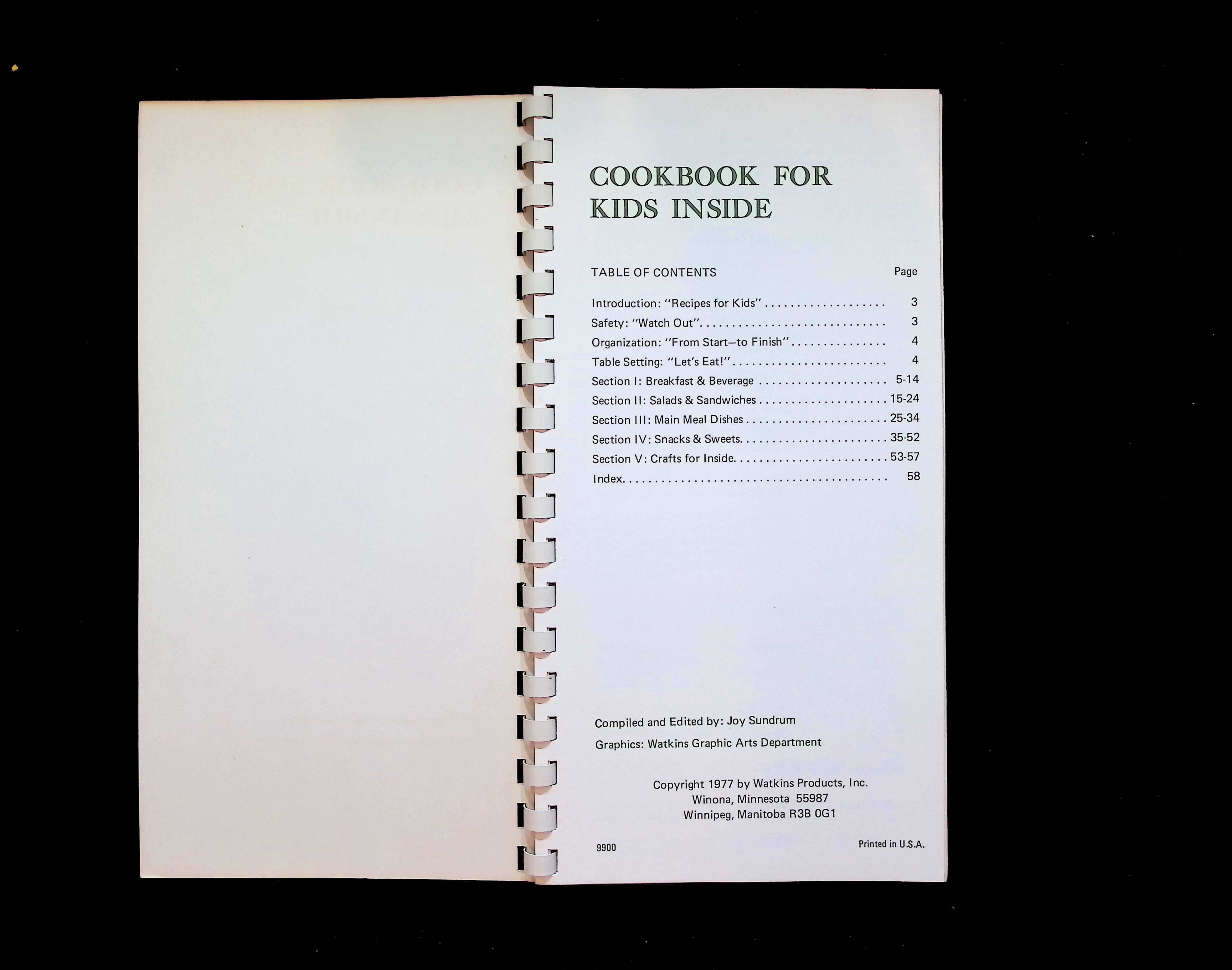 Watkins Cook Book For Kids Inside — image 2
