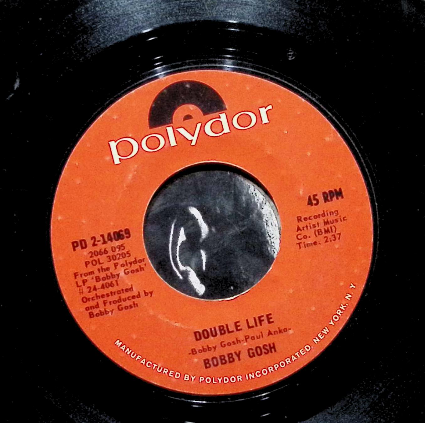 Bobby Gosh Double Life 7" Single 2017 PD 2-14069 Rock — image 4