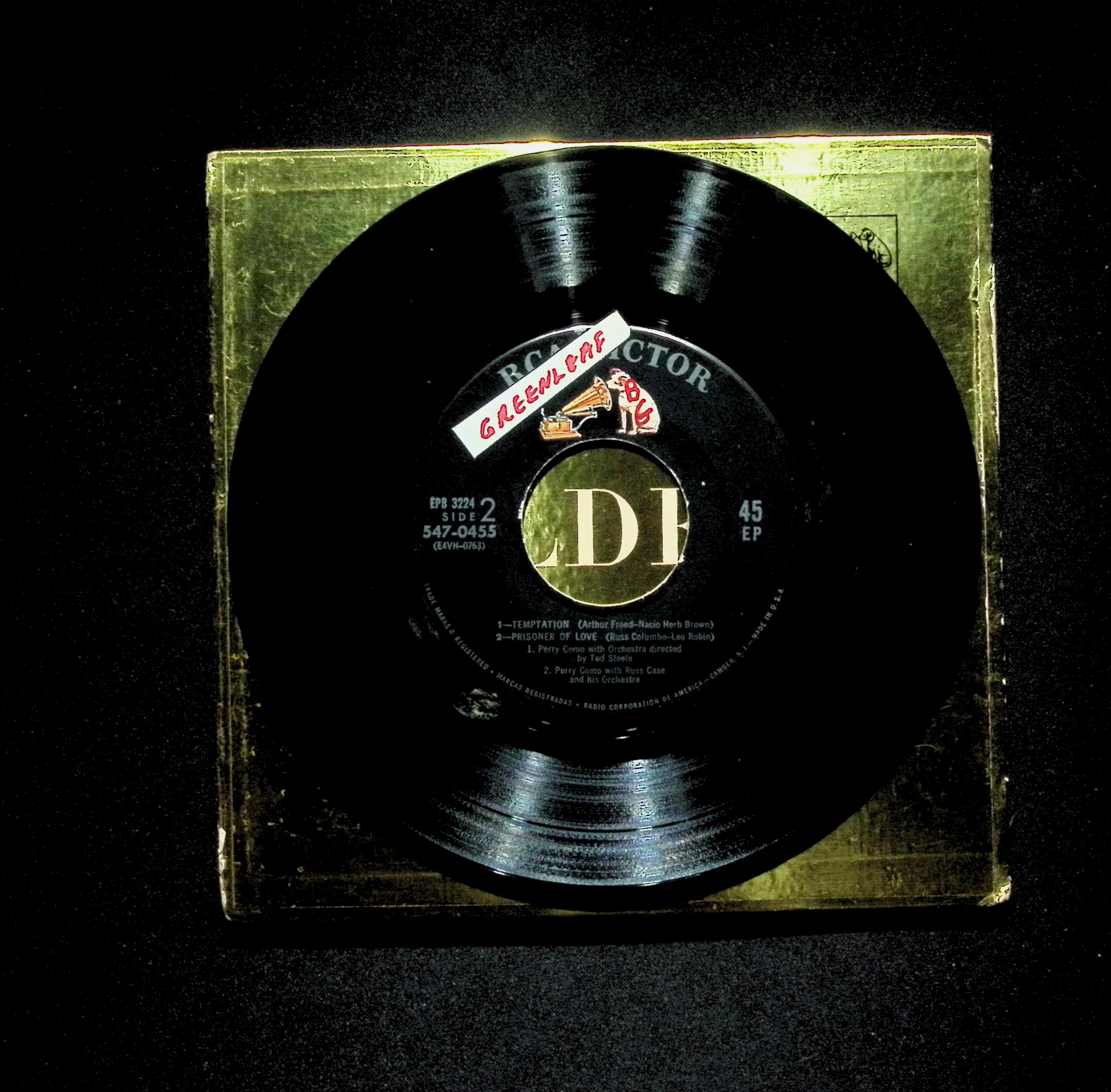 Perry Como Unknown 7" EP 1954 EPB 3224 / 547-0455 Unknown — image 5
