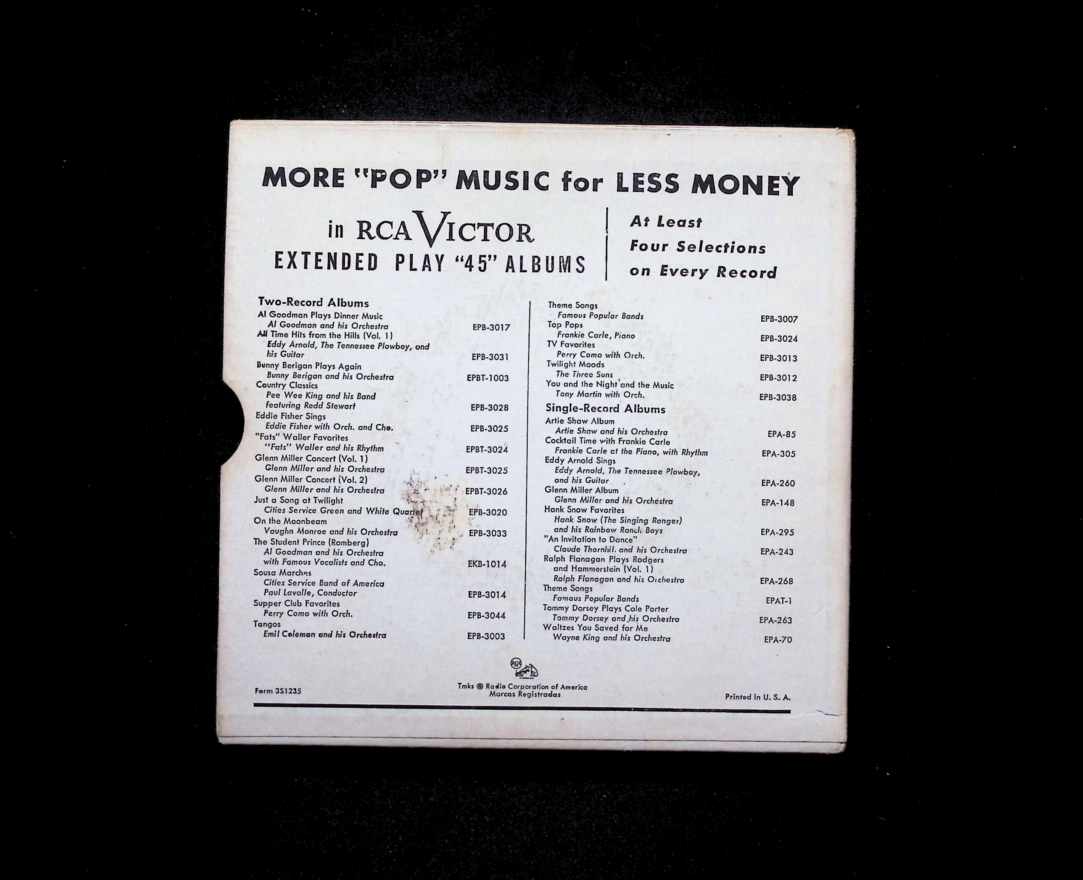 Eddie Fisher May I Sing To You 7" EP 1954 EPB 3185 Pop — image 2