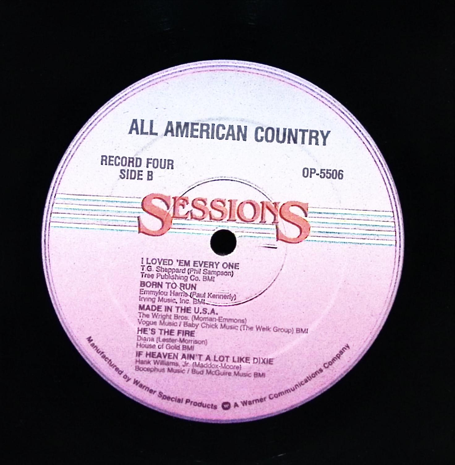 Various All American Country 12" LP 1984 OP 5506 Folk & Country — image 3