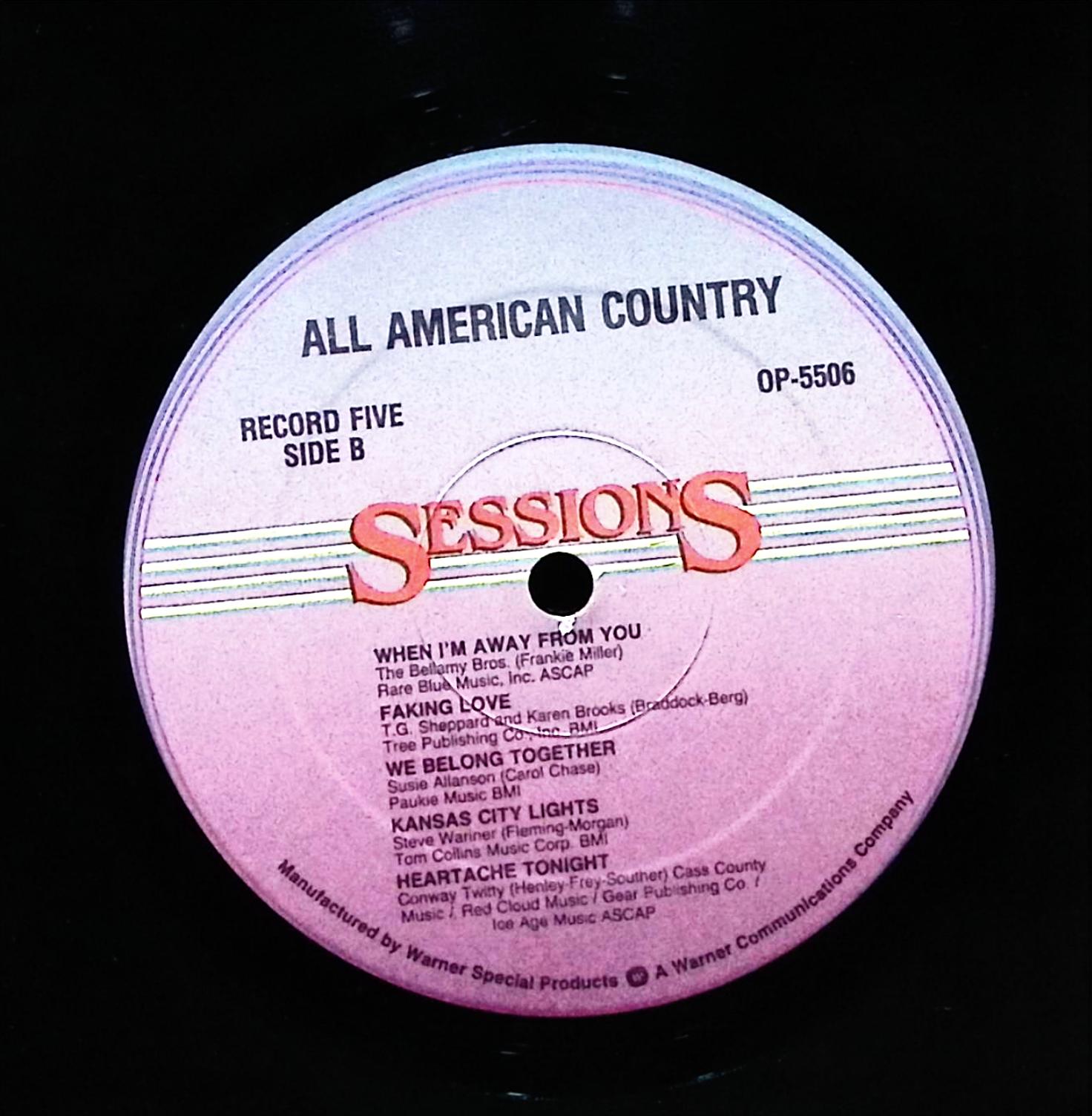 Various All American Country 12" LP 1984 OP 5506 Folk, World, & Country — image 5
