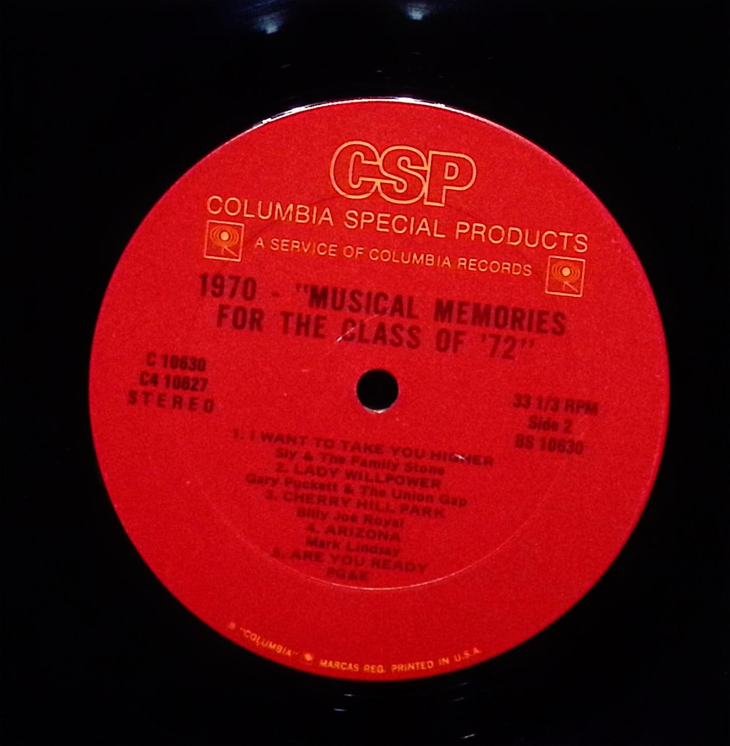 Various Artists 1970 Musical Memories For The Class Of '72 C 10630 Rock Pop LP — image 5
