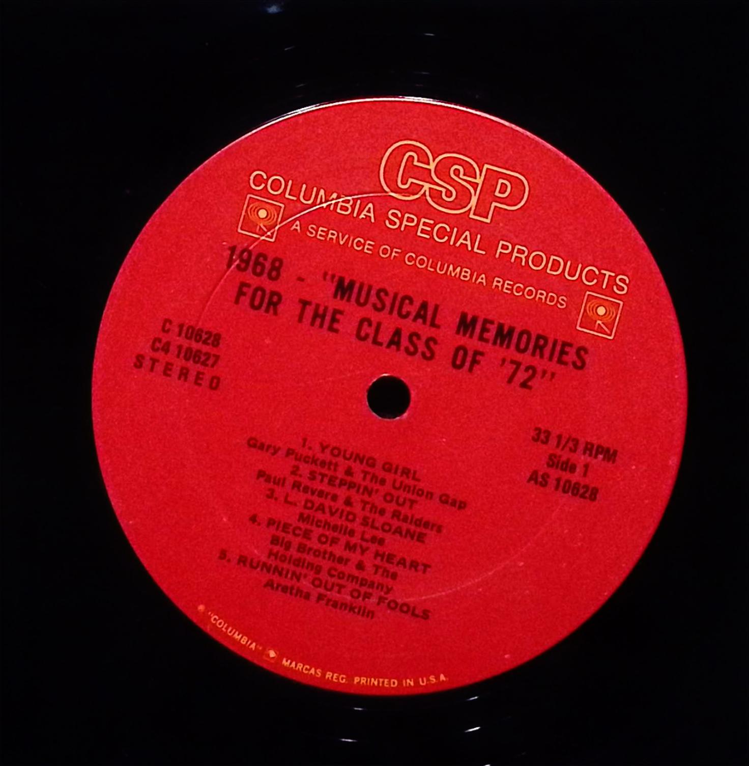 Various Artists 1968 Musical Memories For The Class Of '72 C 10628 Pop Rock LP — image 5
